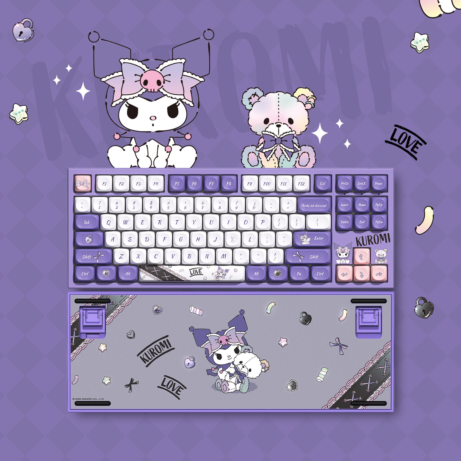 Akko Kuromi 5087 V5 Keyboard Full Body with Kuromi Theme