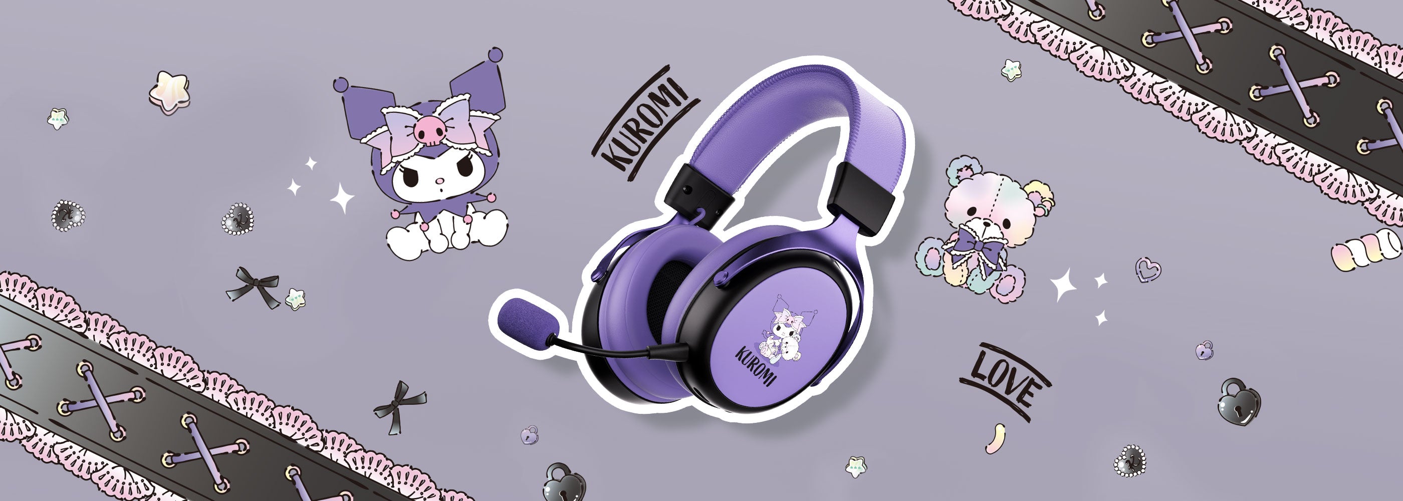 Akko Verge S9 Kuromi Gaming Headset | AKKO EU