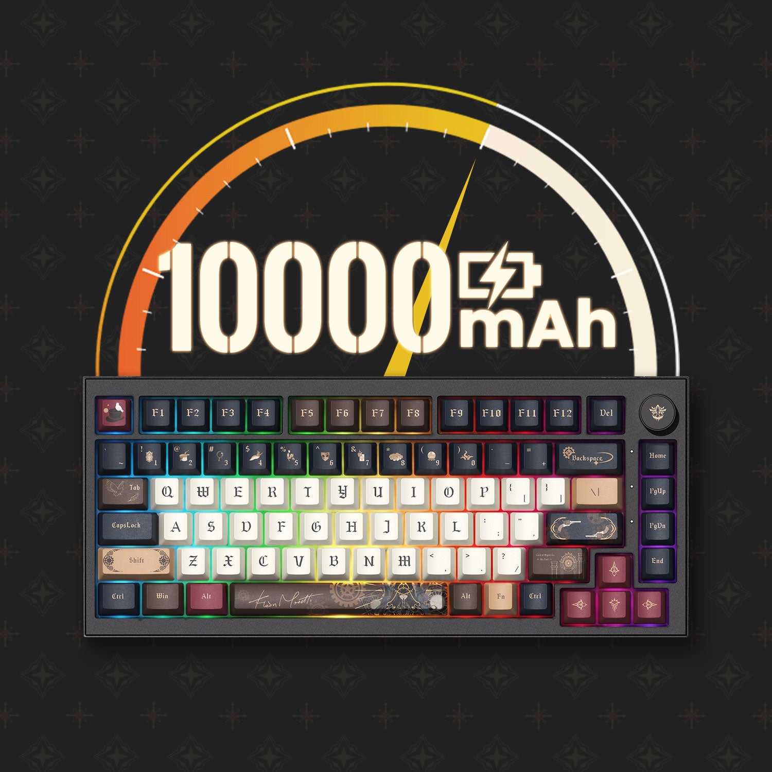 Akko Lord of the Mysteries 5075 V5 Mechanical Keyboard Back 10000mAh Battery