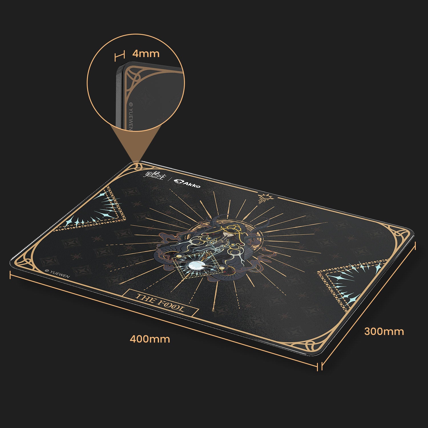 Akko Lord of the Mysteries Glass Gaming Mousepad Size