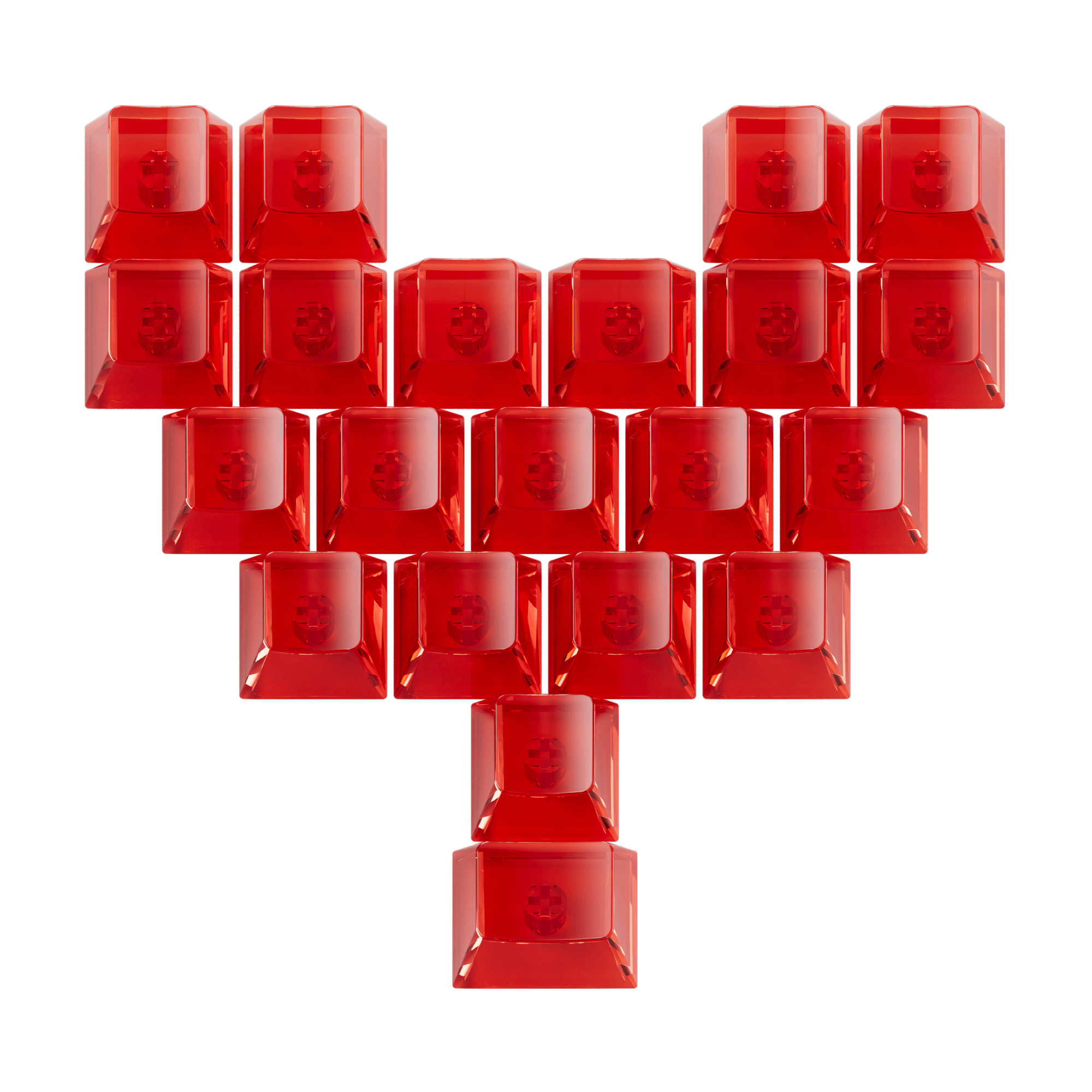 Akko love keycaps red with transparant background