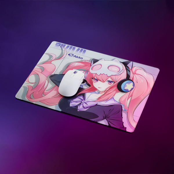 Akko Lulu Liu Glass Gaming Mouse Pad Side Details