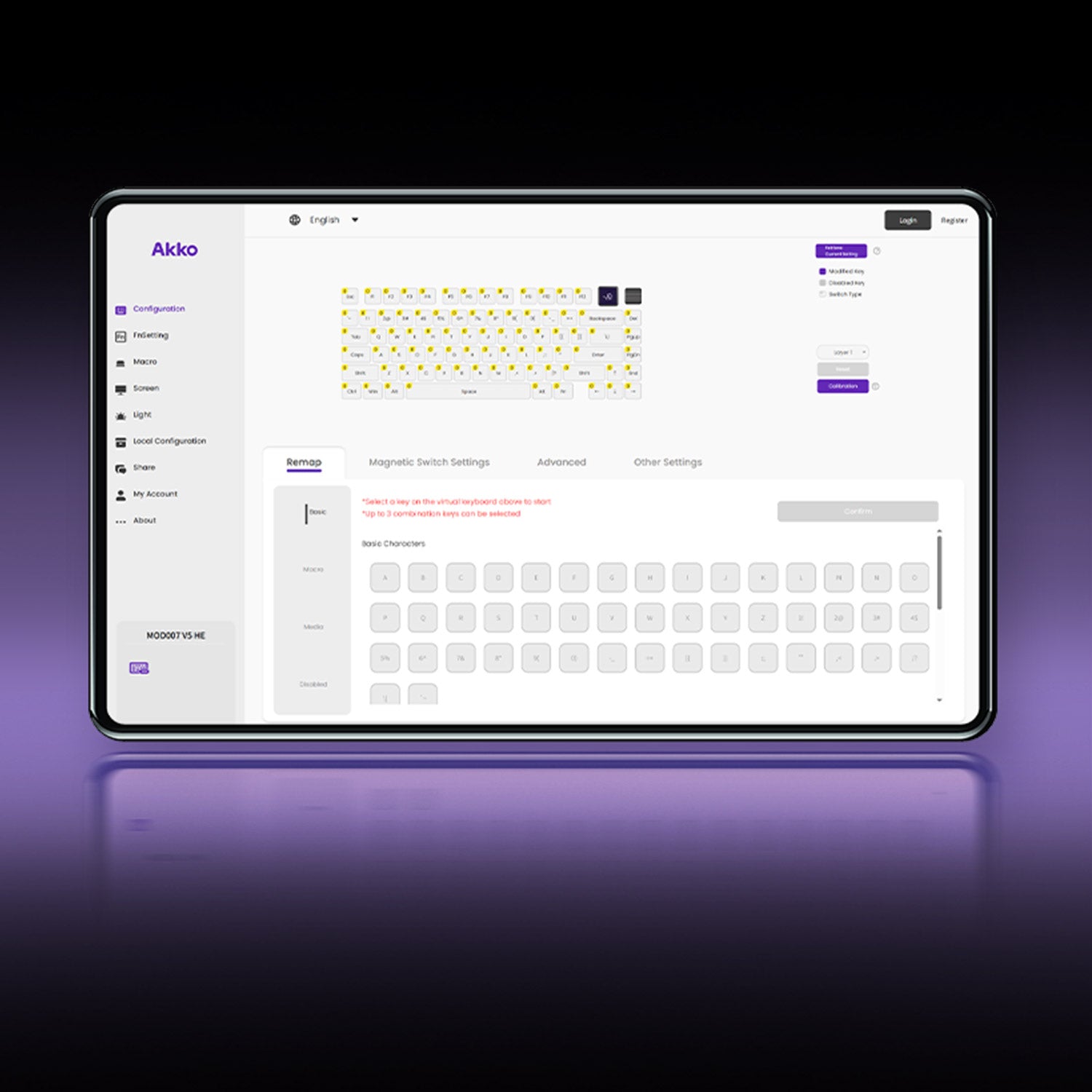 Akko MOD 007B V5 HE Magnetic Keyboard Web Cloud