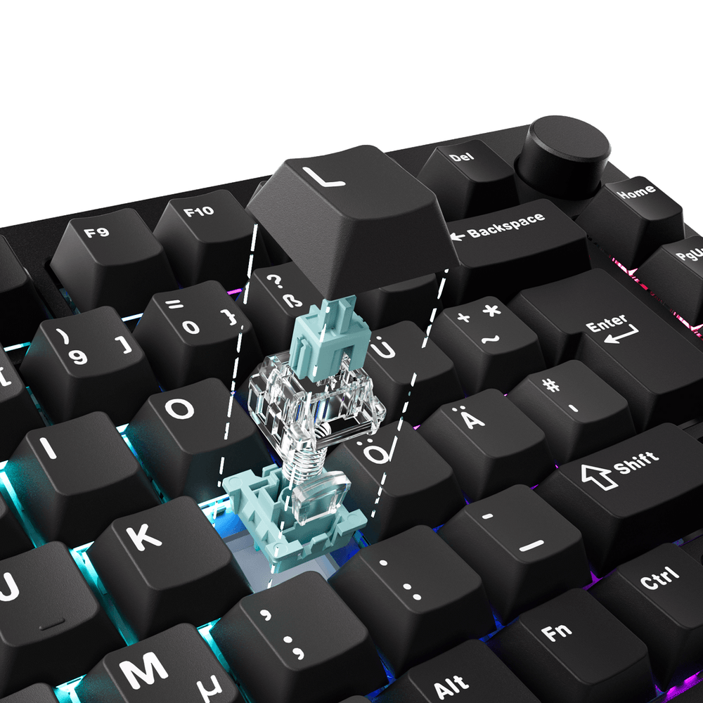 Akko MOD 007B HE Black & Silver ISO Keyboard | AKKO EU