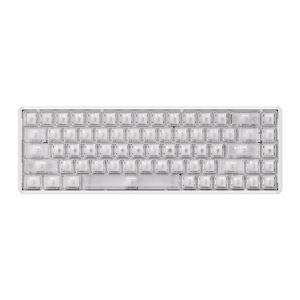 Akko MOD68 HE Magnetic Keyboard White Transparent