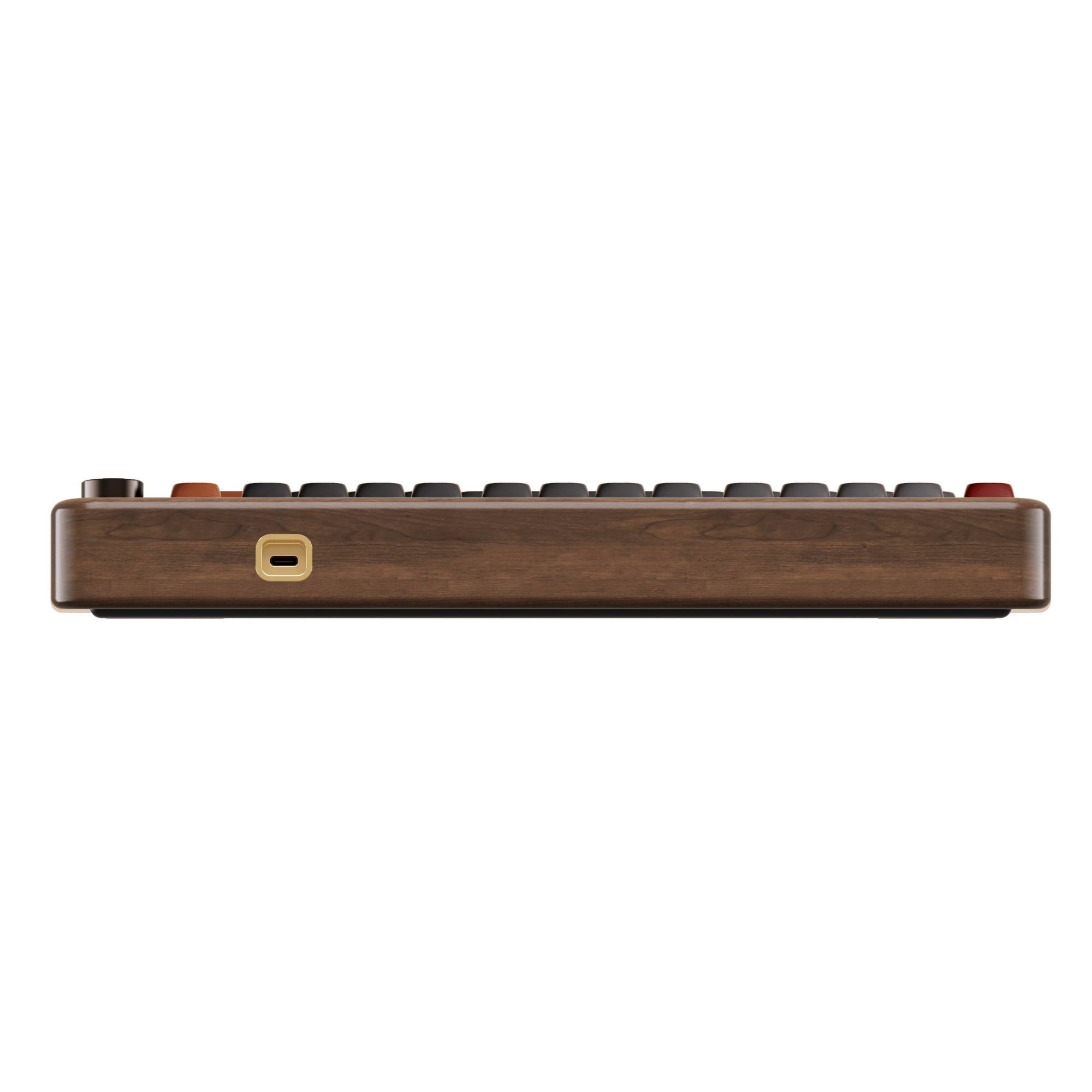Akko MU02 Wooden Keyboard Back Side Details 