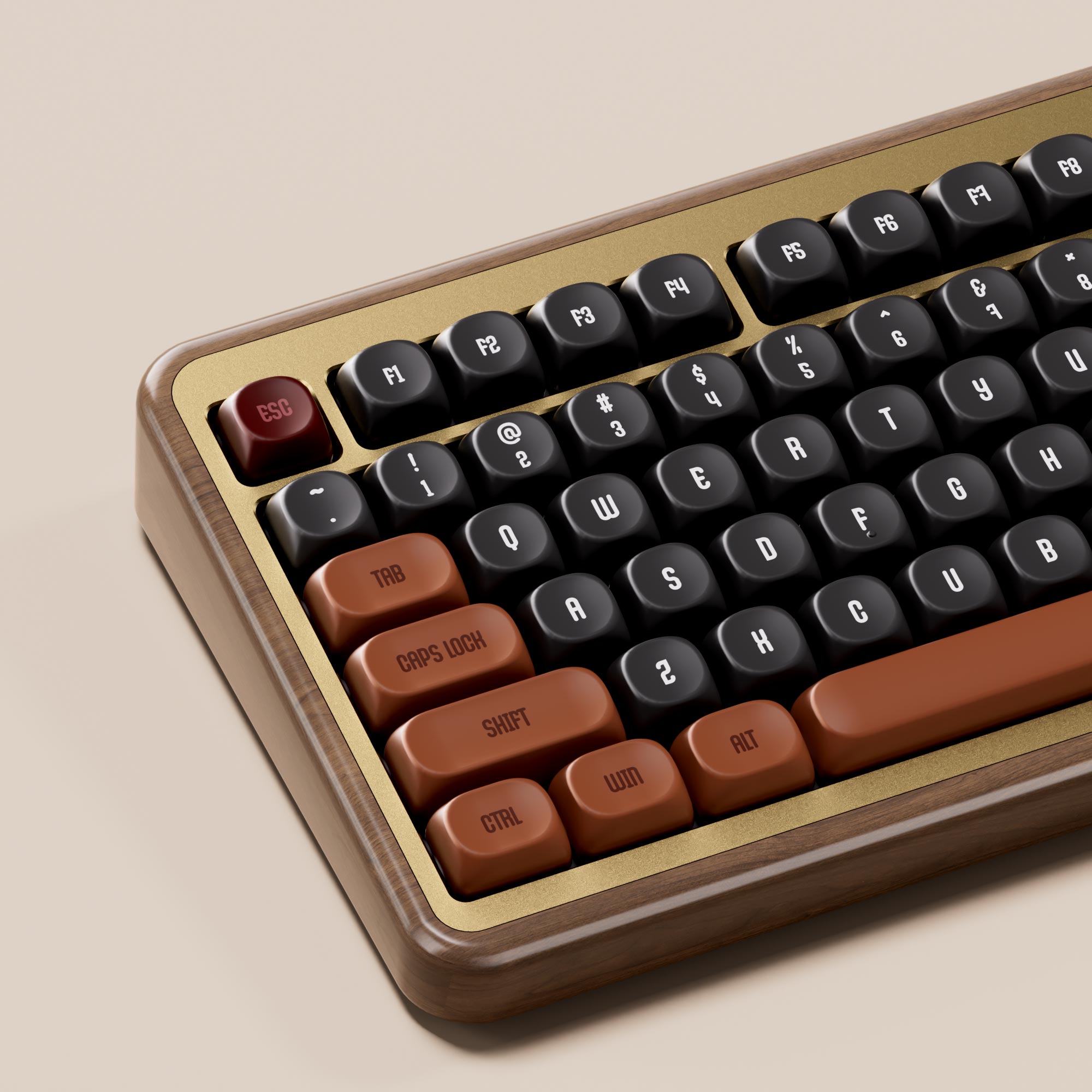 Akko MU02 Wooden Keyboard Left Details