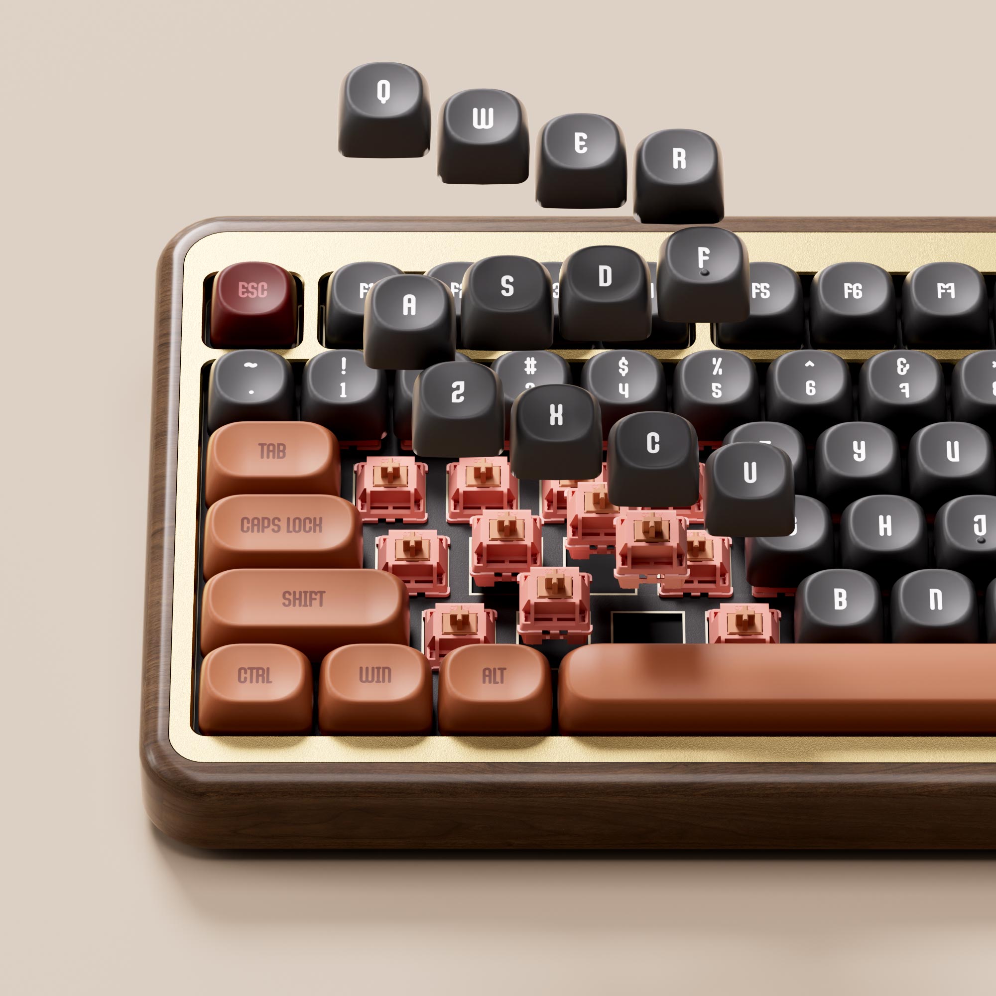 Akko MU02 Wooden Keyboard Hot swappable