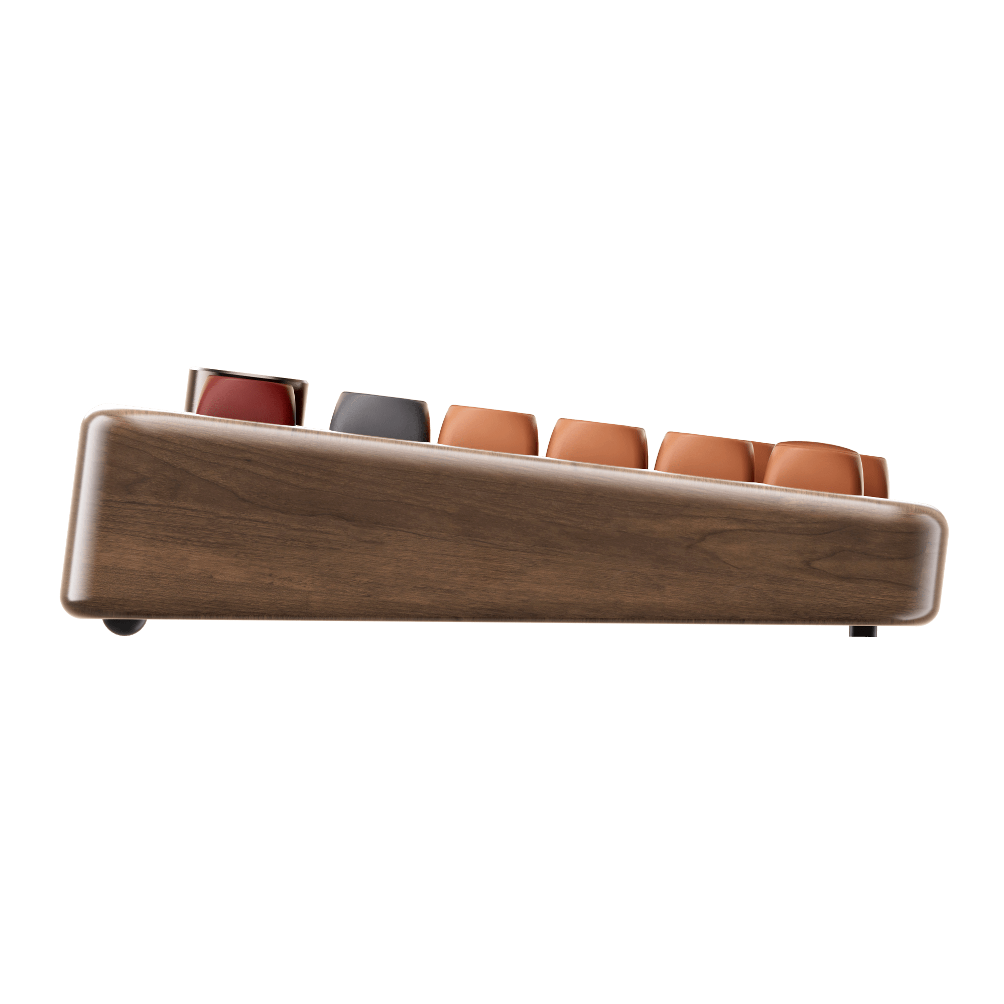 Akko MU02 Wooden Keyboard Left Side Details