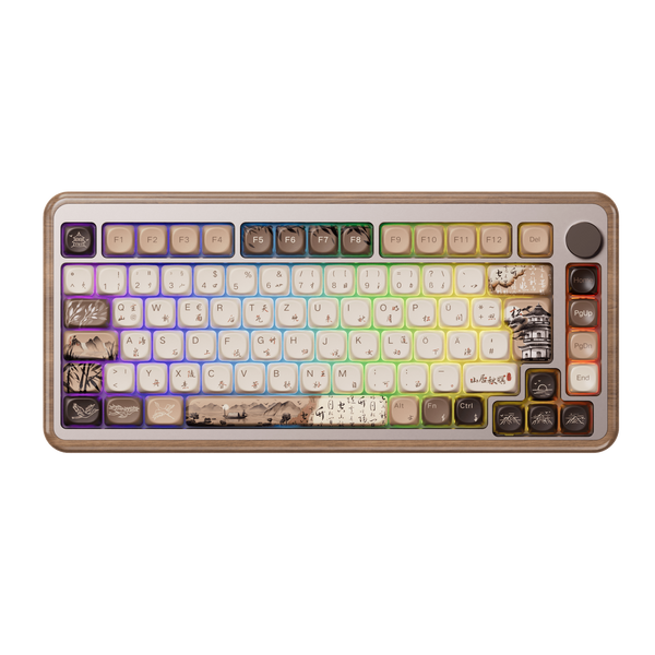 MU02 Mountain Seclusion Wooden Keyboard
