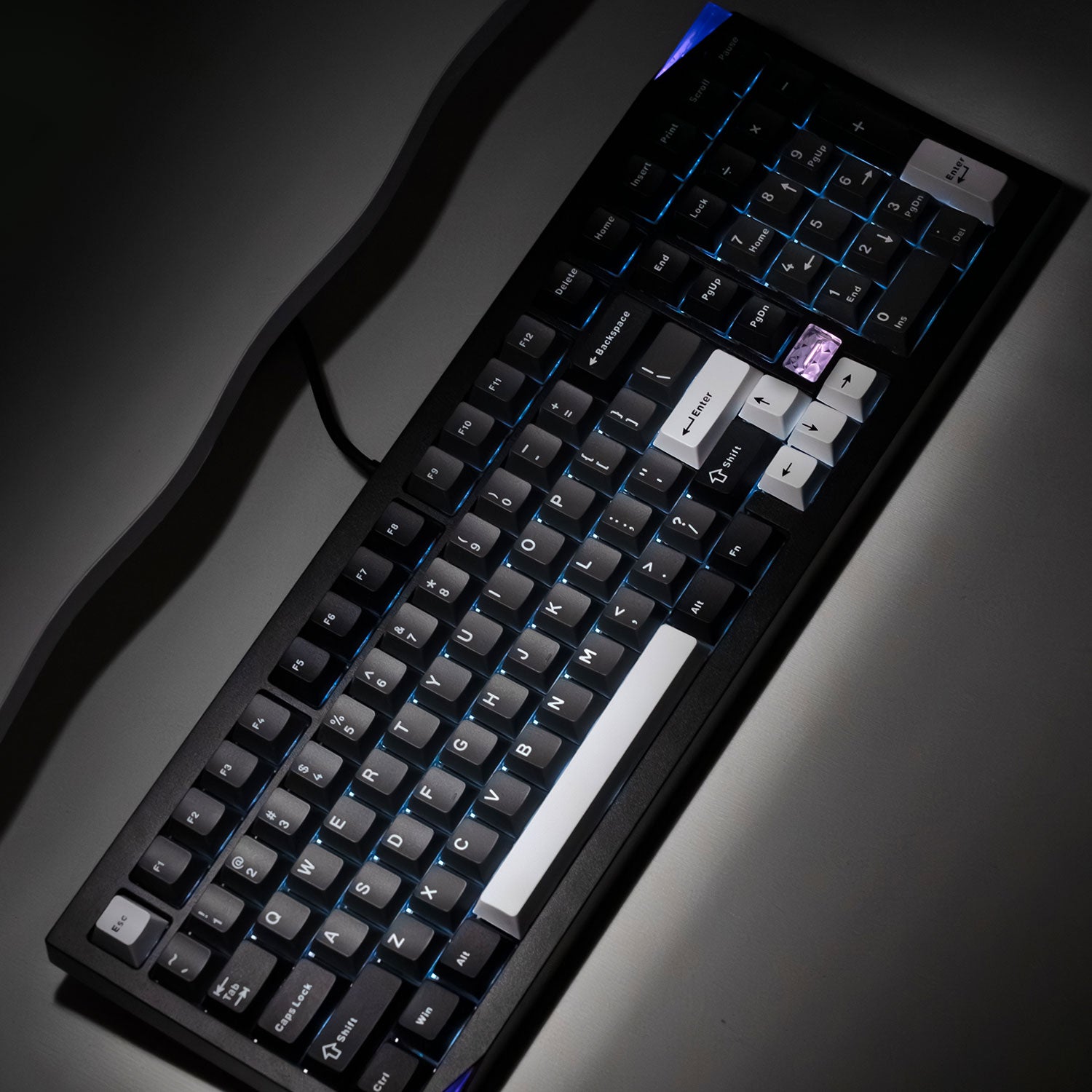 Akko Mineral 02 VIA Keyboard Black Silver Side Details