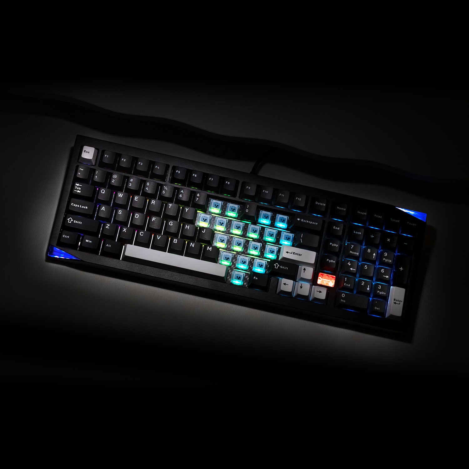 Akko Mineral 02 VIA Keyboard Black Silver Side Details
