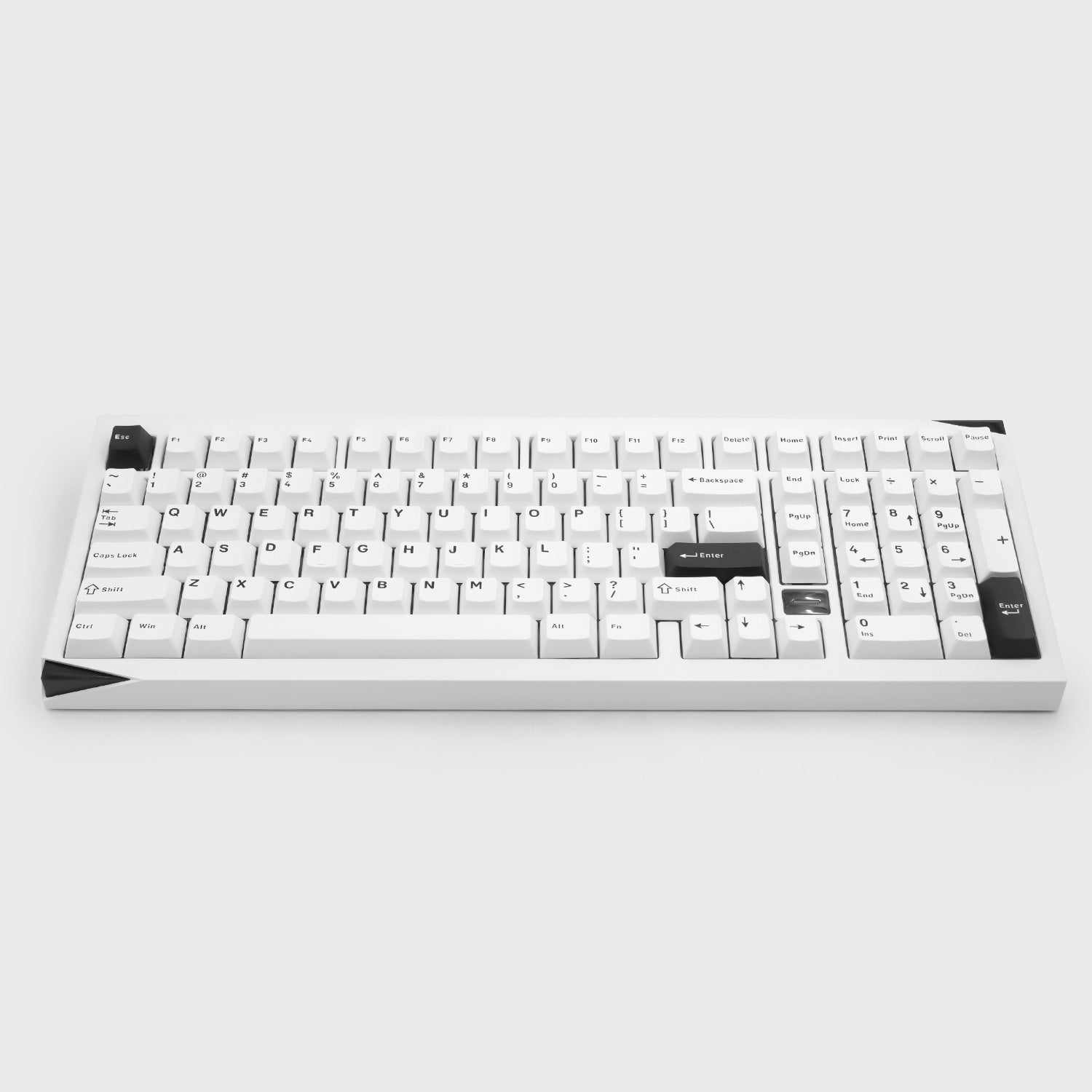 Akko Mineral 02 VIA Keyboard White Front Side