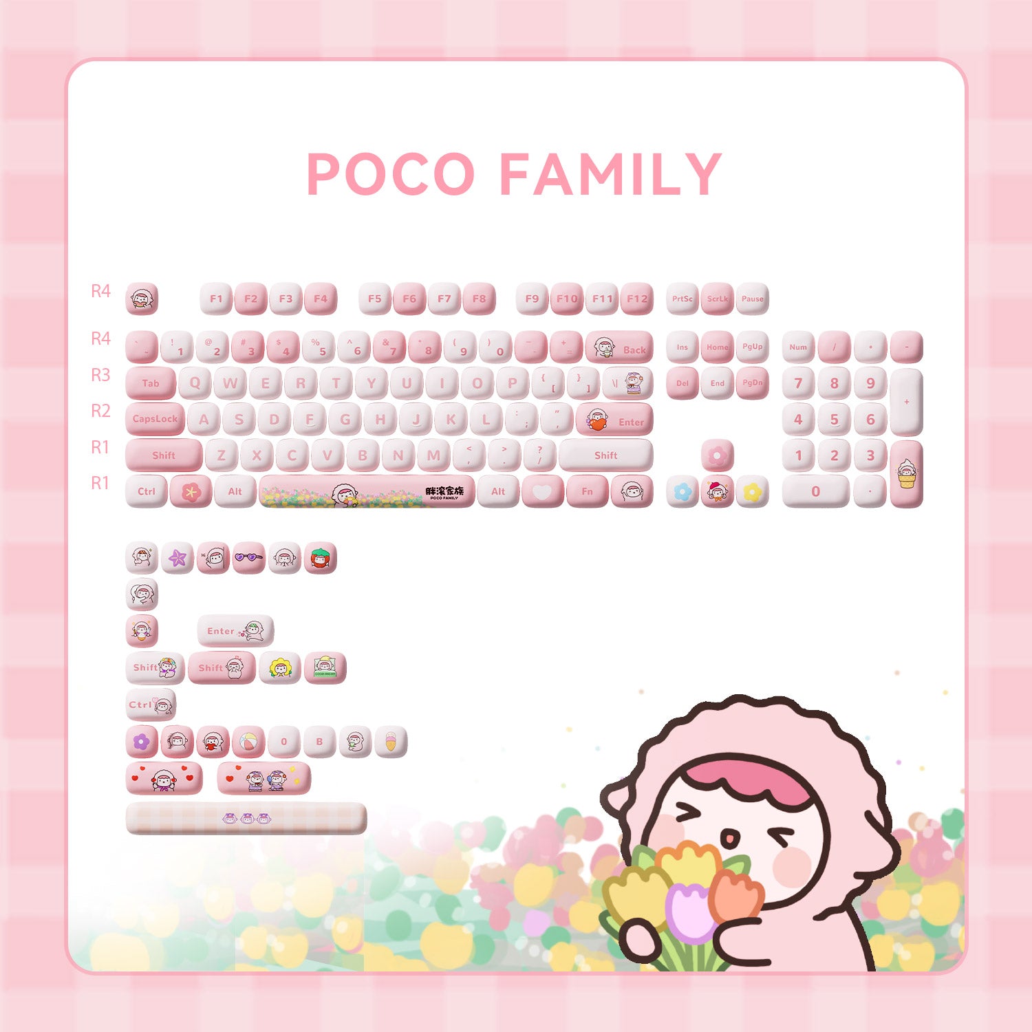 POCO Sheep Keycap Set (129-key)