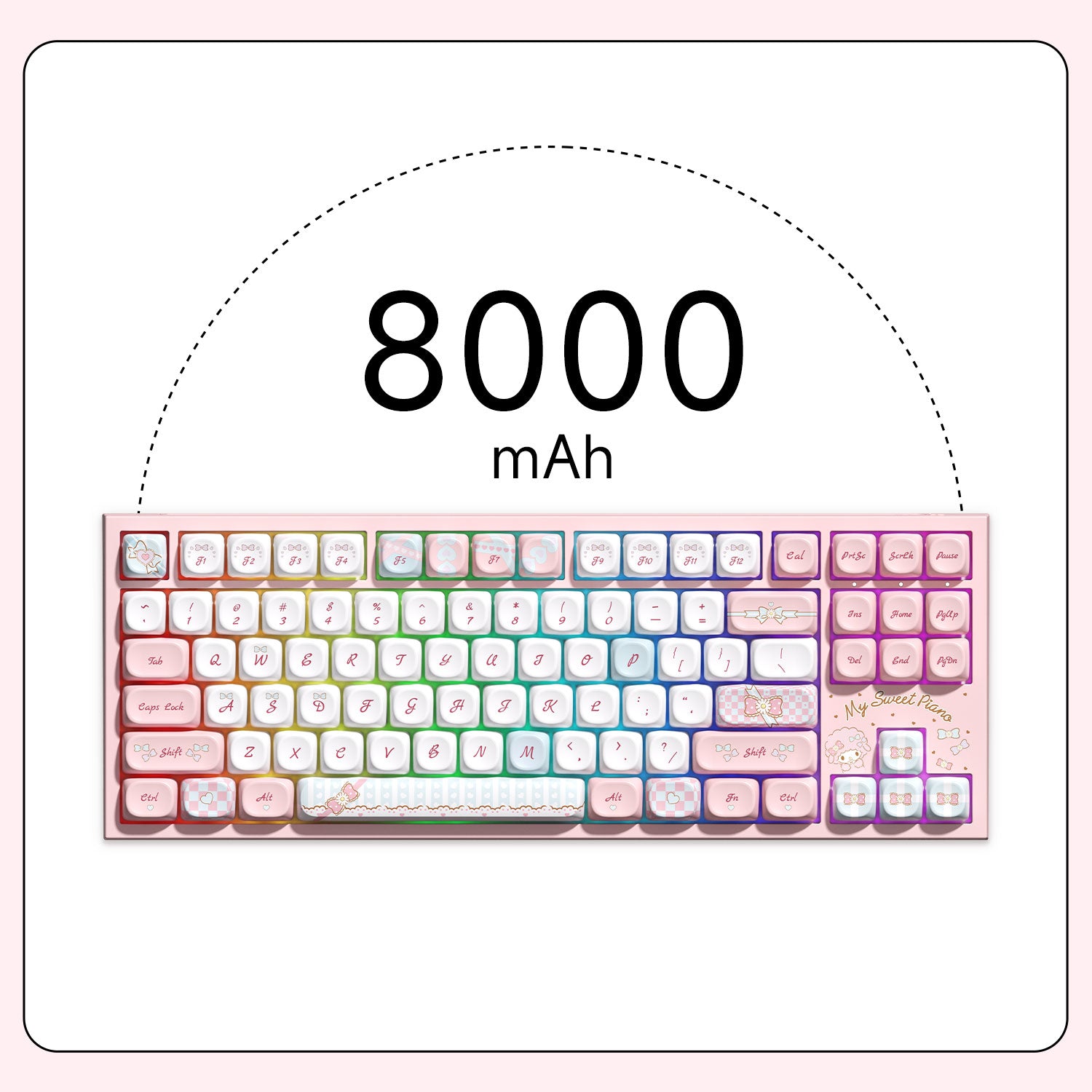 Akko My Sweet Piano 5087 V5 Keyboard 8000mAh Battery