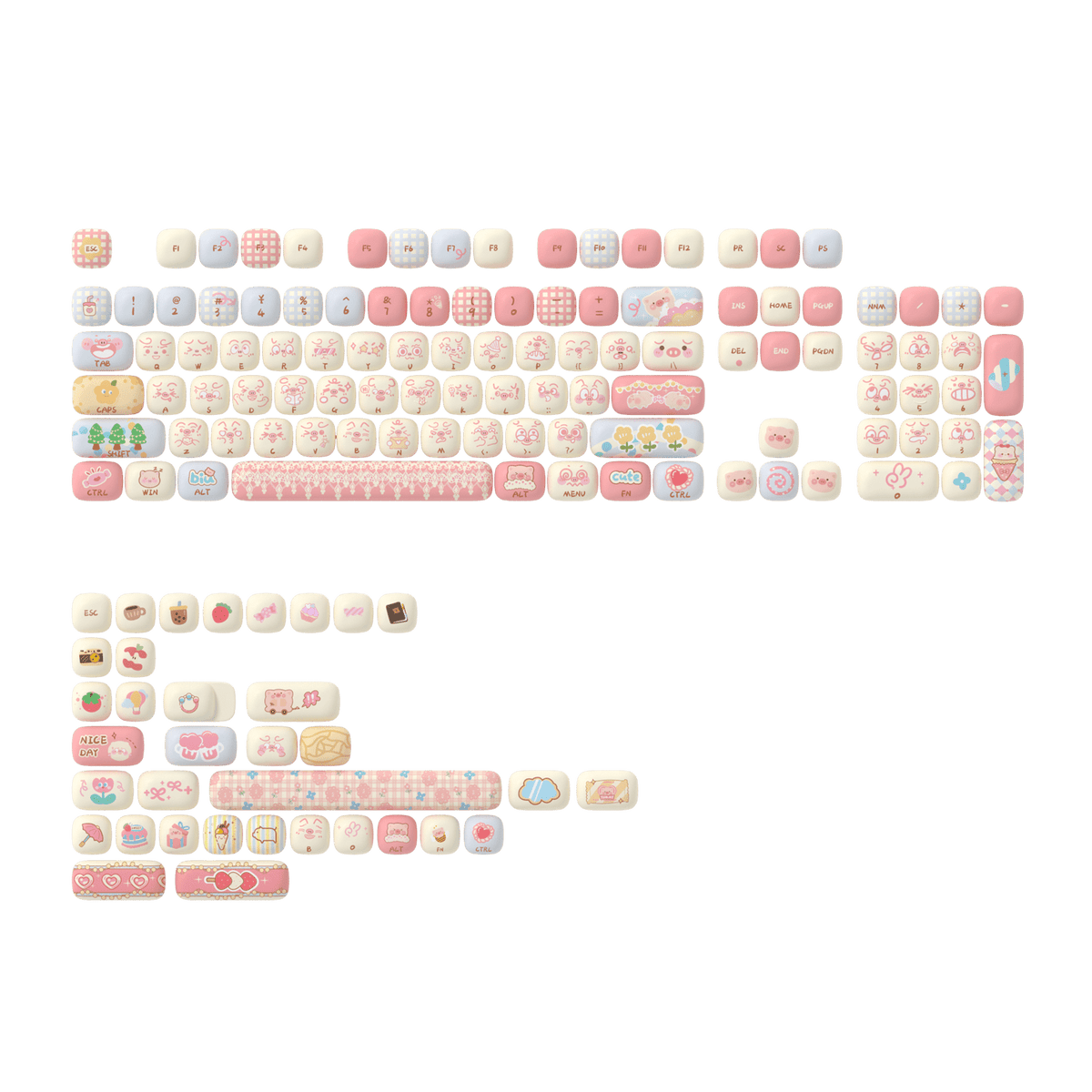 Piggy Party Cute Keycap Sets (139-key)