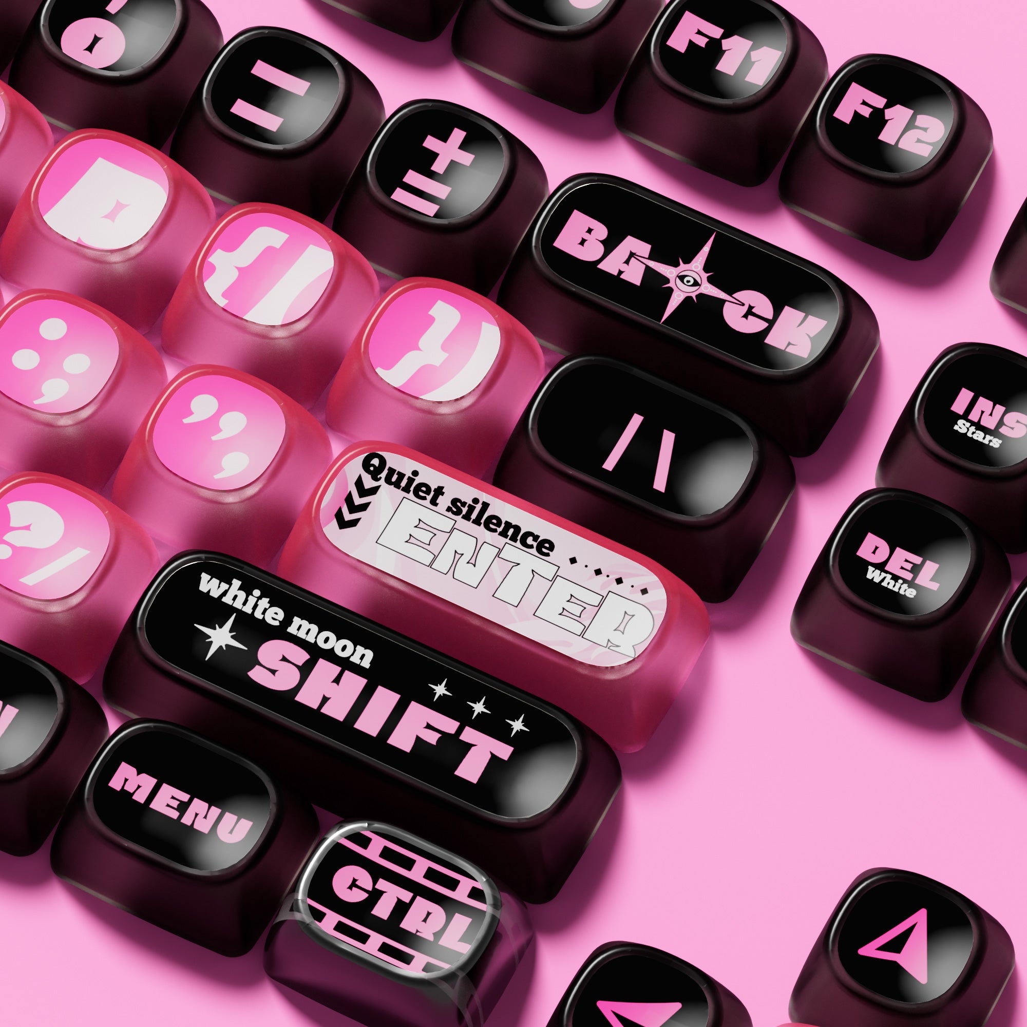 Pink Phantom Keycap Set (139-key)