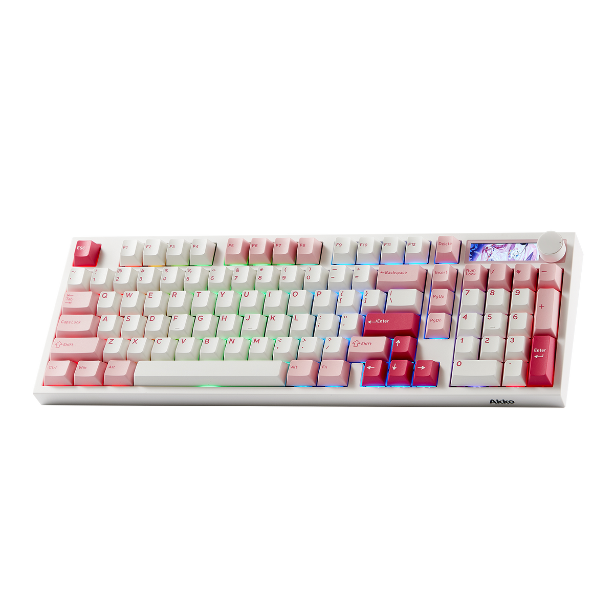 Akko 5098 V5 Prunus Lannesiana Mechanical Keyboard Standing Side Details