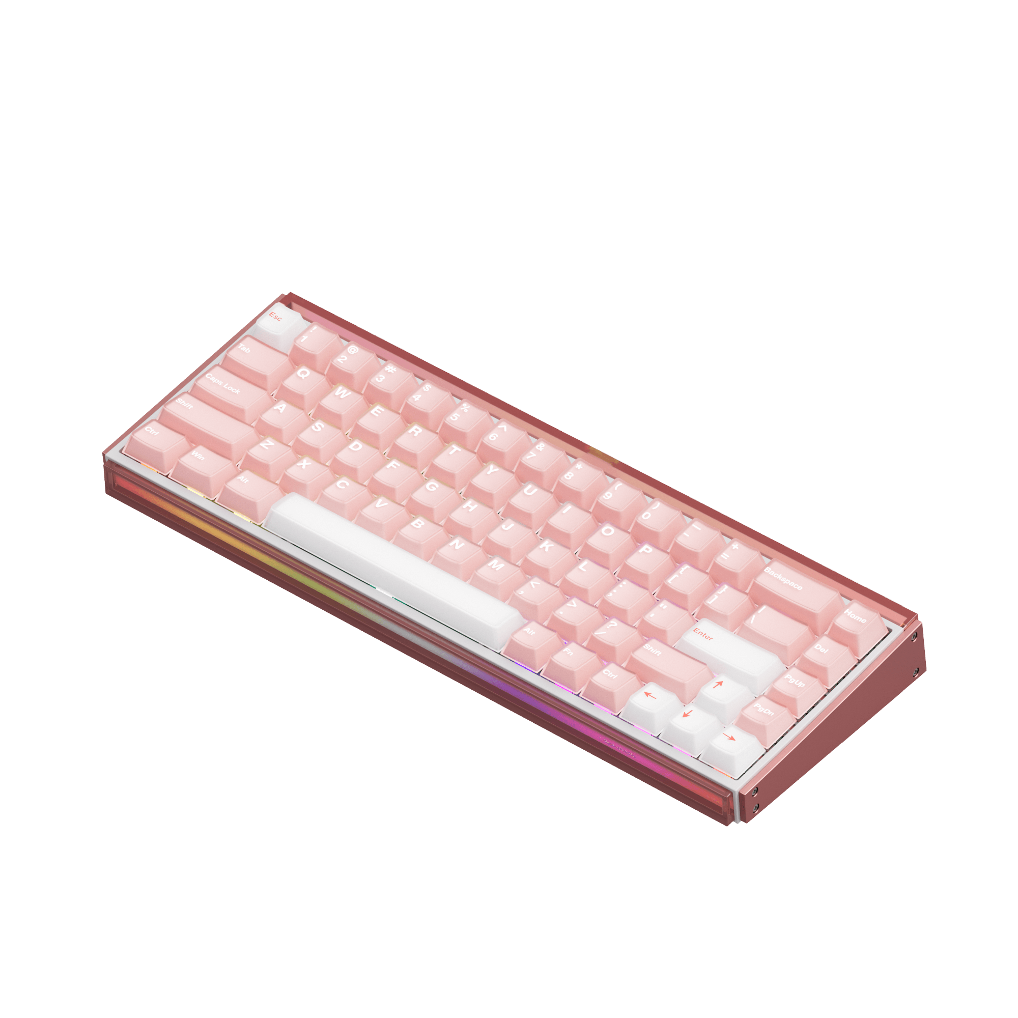 Akko Ray68 HE Magnetic Keyboard Misty Pink Right Side
