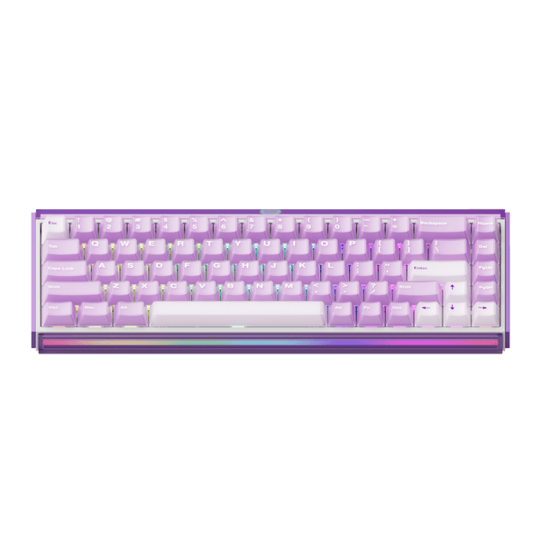 Akko Ray68 HE Magnetic Keyboard Misty Purple Front Side