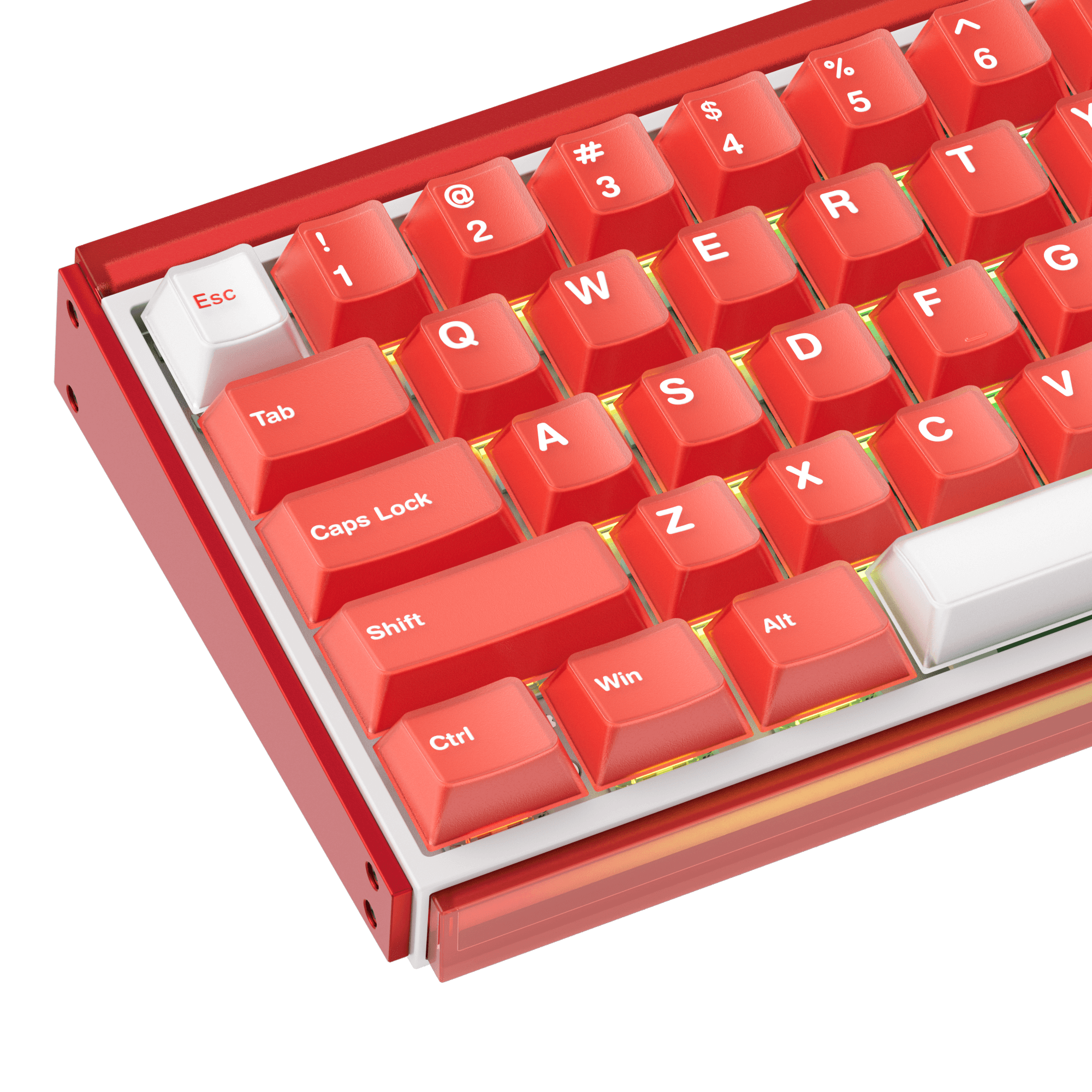 Akko Ray68 HE Magnetic Keyboard Misty Red Left Details