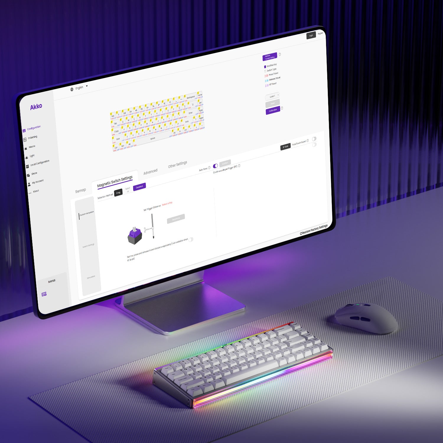 AKKO Ray68 HE Wired Magnetic Keyboard - Cybertronicsbd