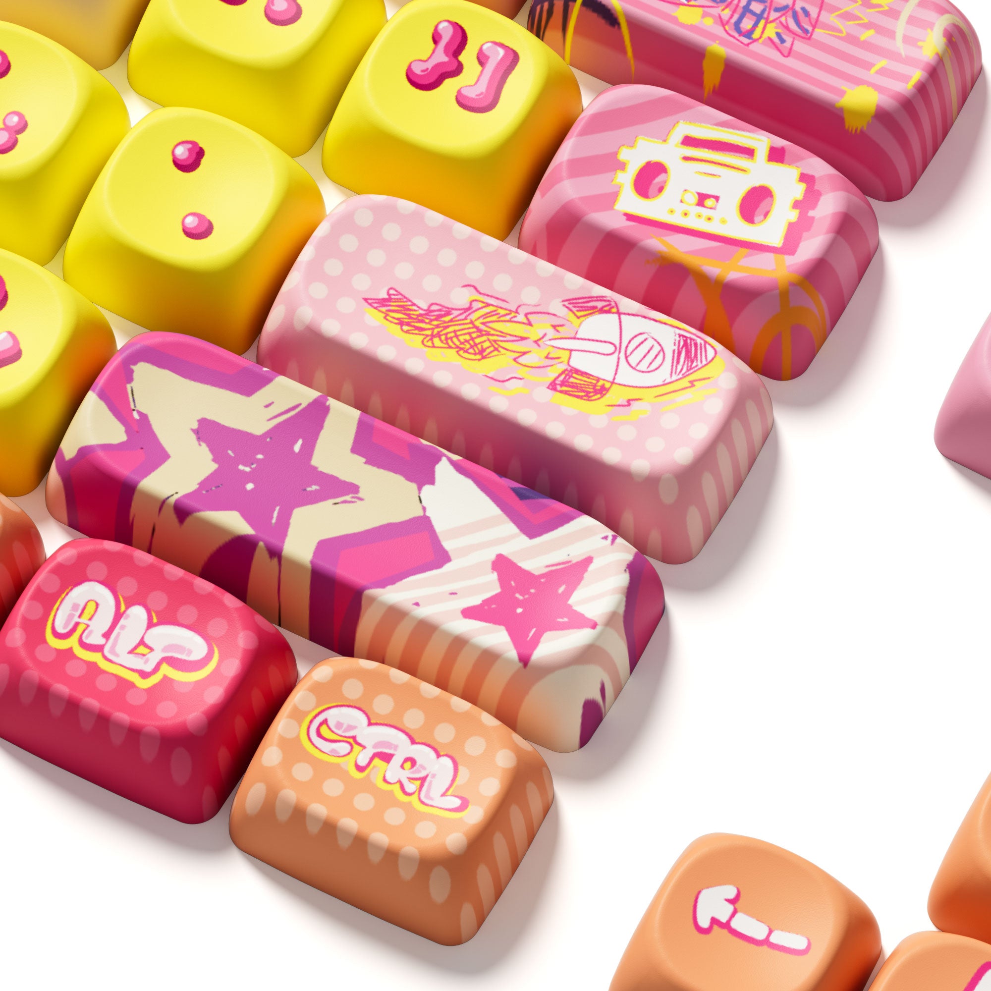 Rainbow Candy Keycap Set (140-key)