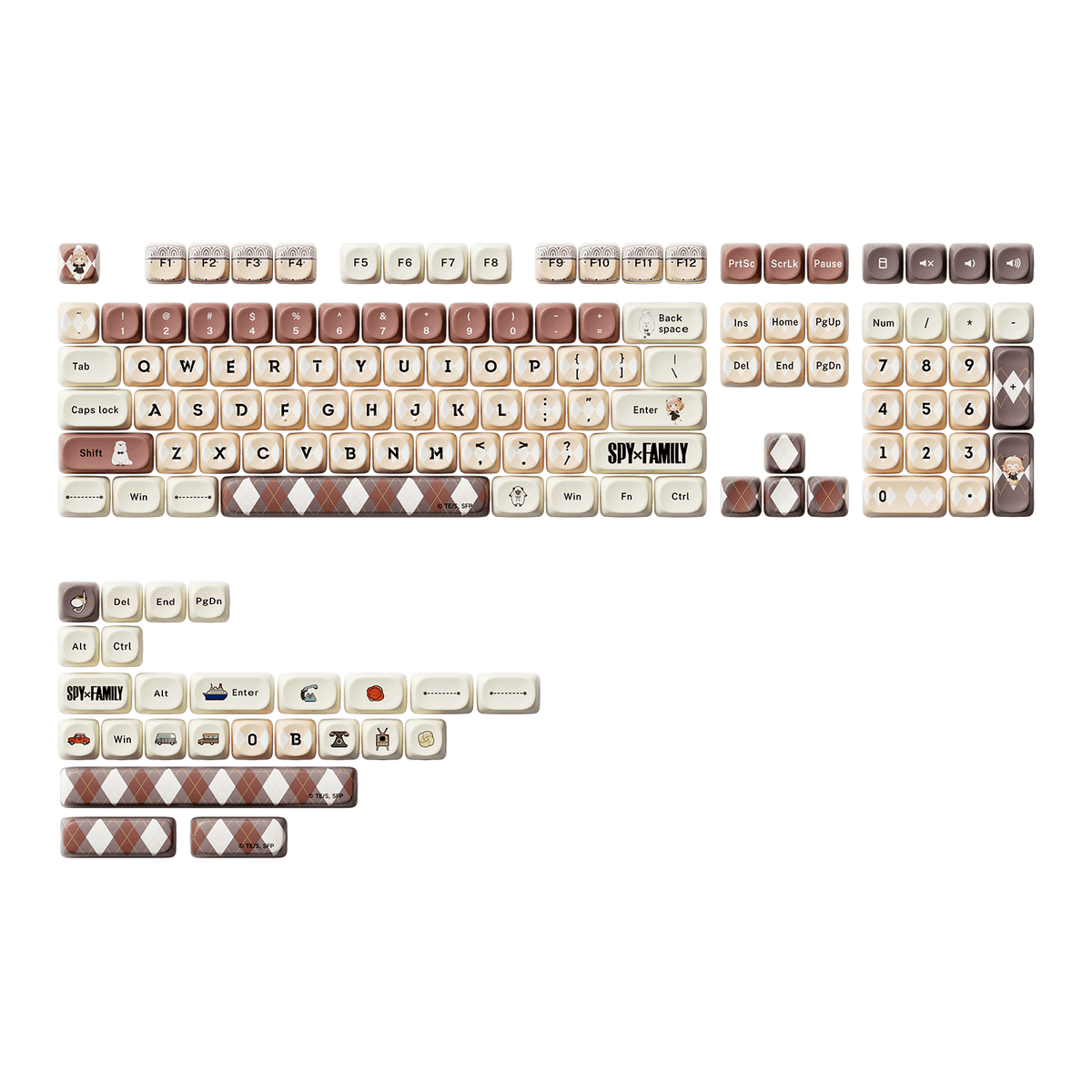 Akko Spy × Family Keycap Set Vintage Cream Theme