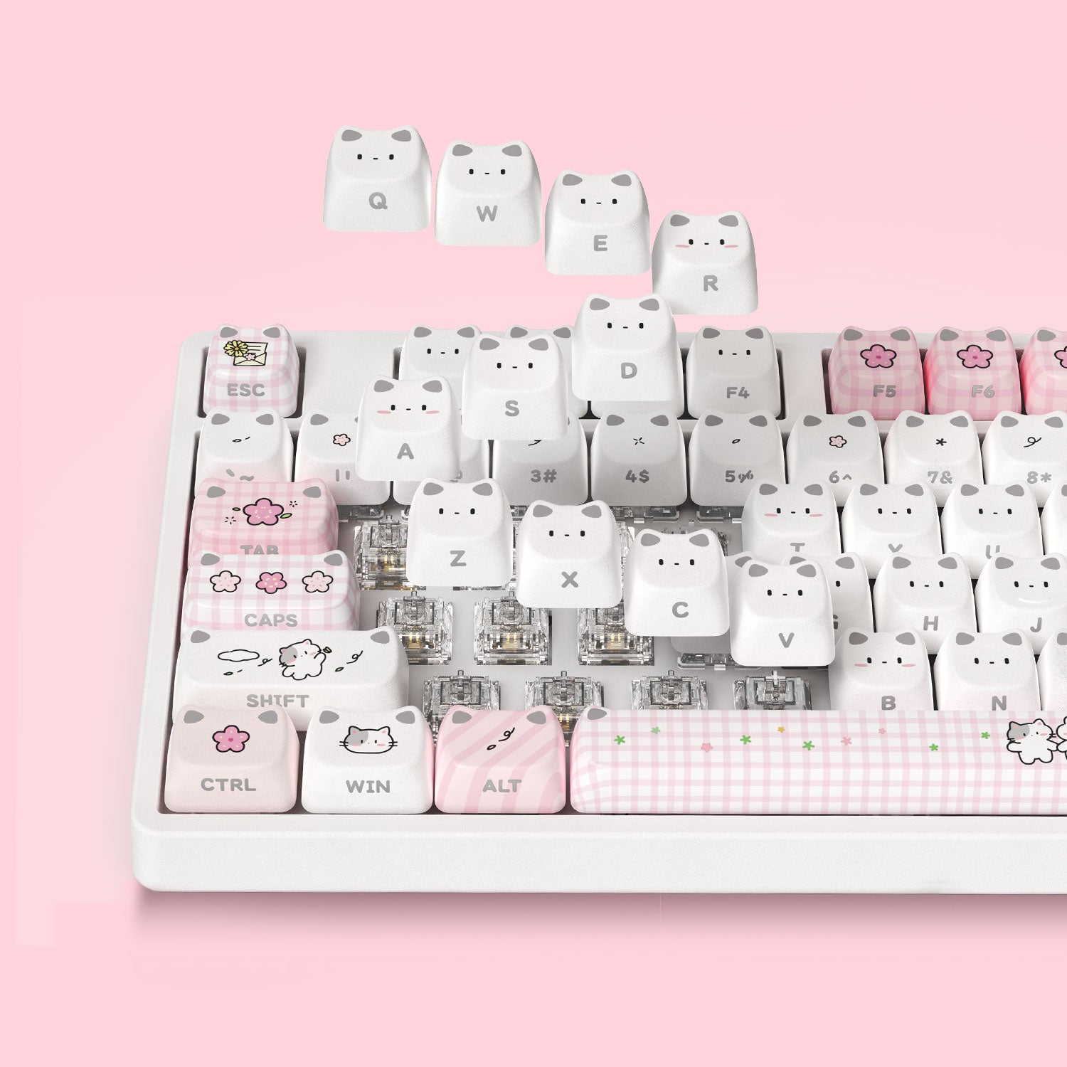 Akko Shiny Kitten 5108 V5 Pink Mechanical Keyboard Hot Swappable