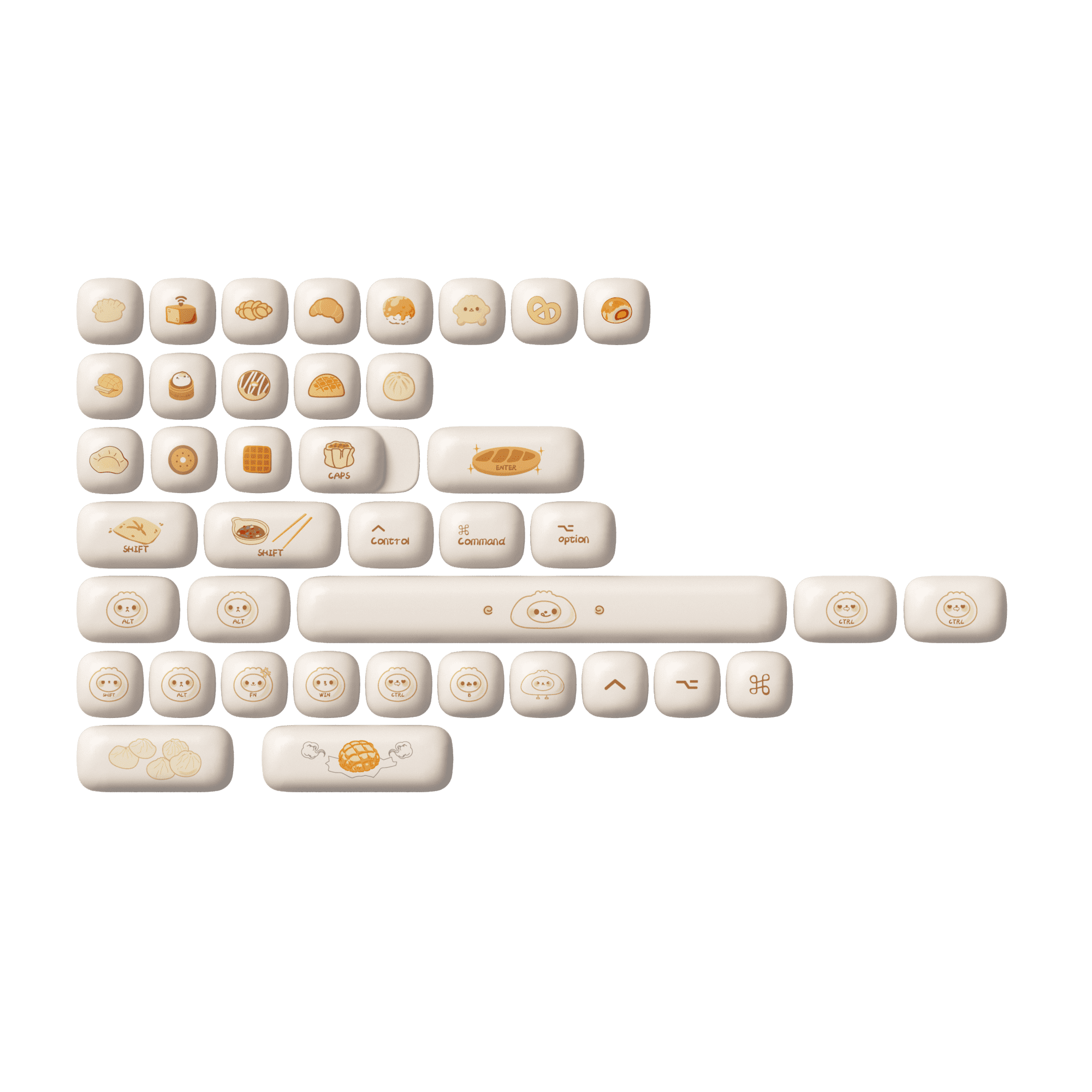 Steamed Buns Keycap Set (144-key)