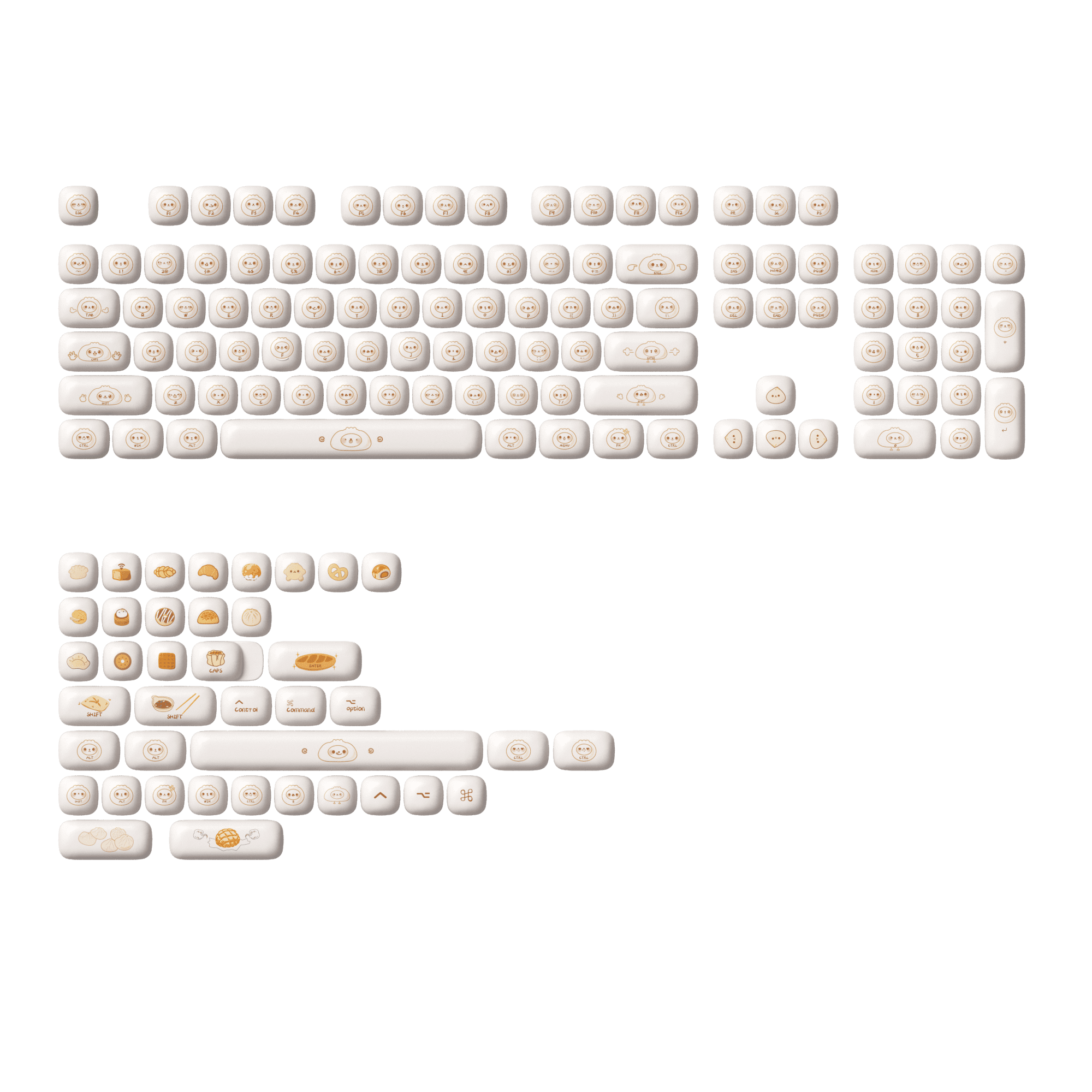 Steamed Buns Keycap Set (144-key)