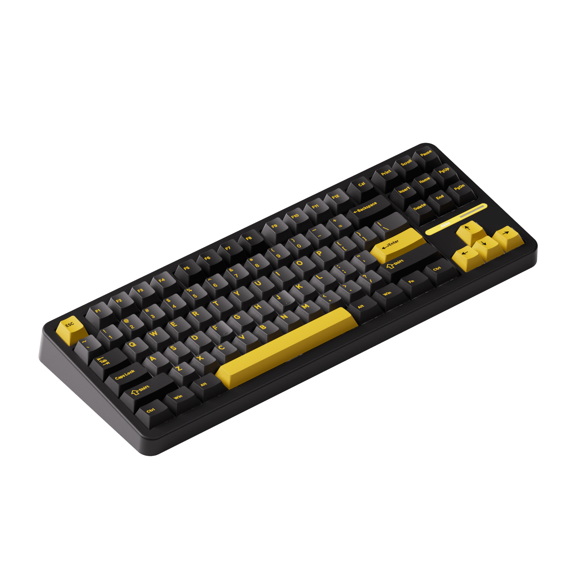 Akko TAC87 Black Gold Mechanical Keyboard Left Side
