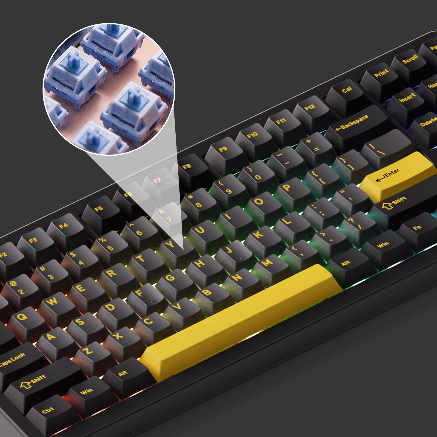 Akko TAC87 Black Gold Mechanical Keyboard Hot Swappable