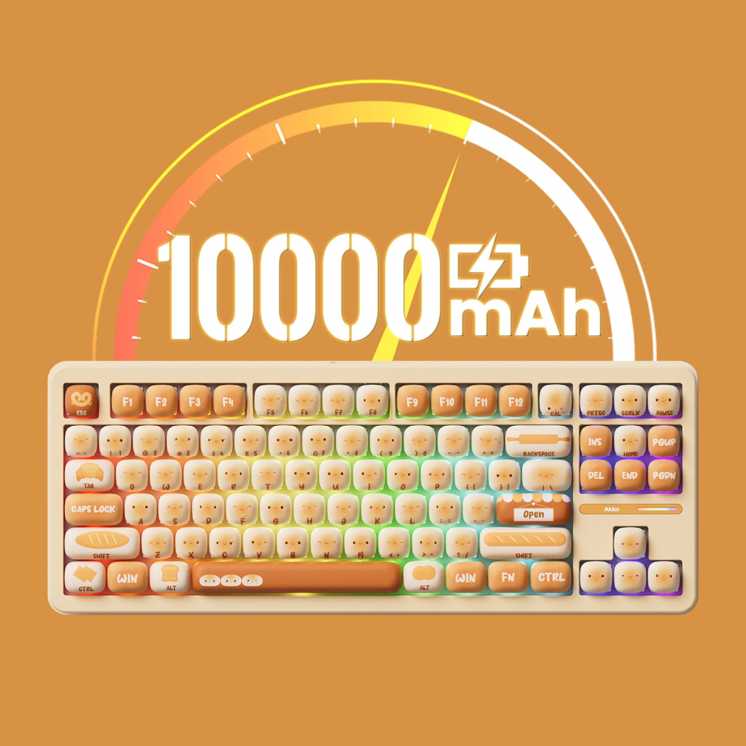Akko TAC87 Bun Wonderland Mechanical Keyboard 10000mAh Battery