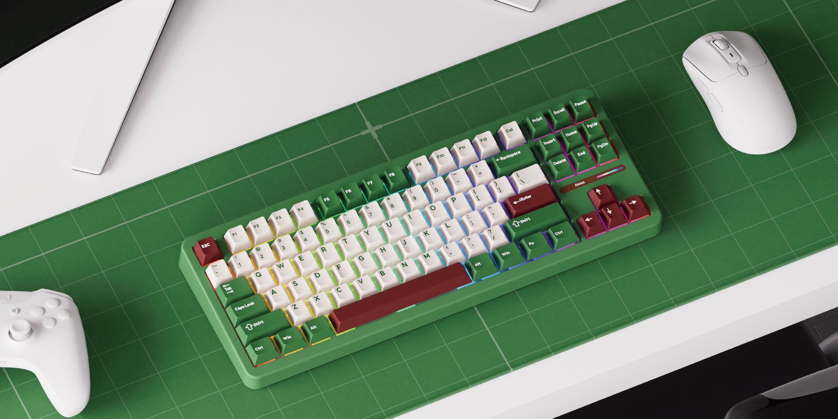 Akko TAC87 Matcha Red Bean Mechanical Keyboard