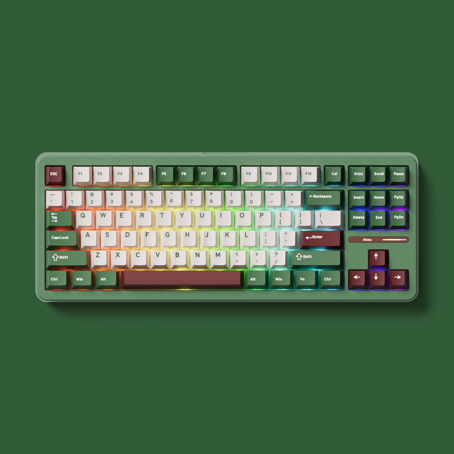 Akko TAC87 Matcha Red Bean Mechanical Keyboard RGB