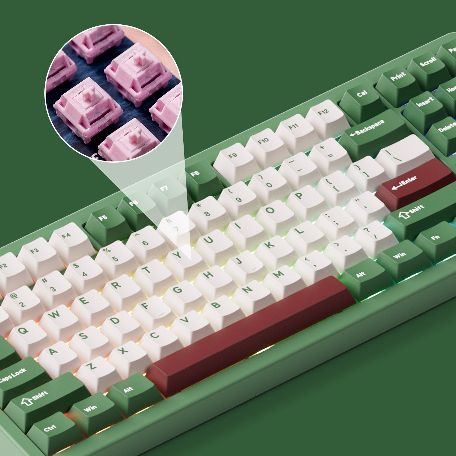 Akko TAC87 Matcha Red Bean Mechanical Keyboard Hot Swappable