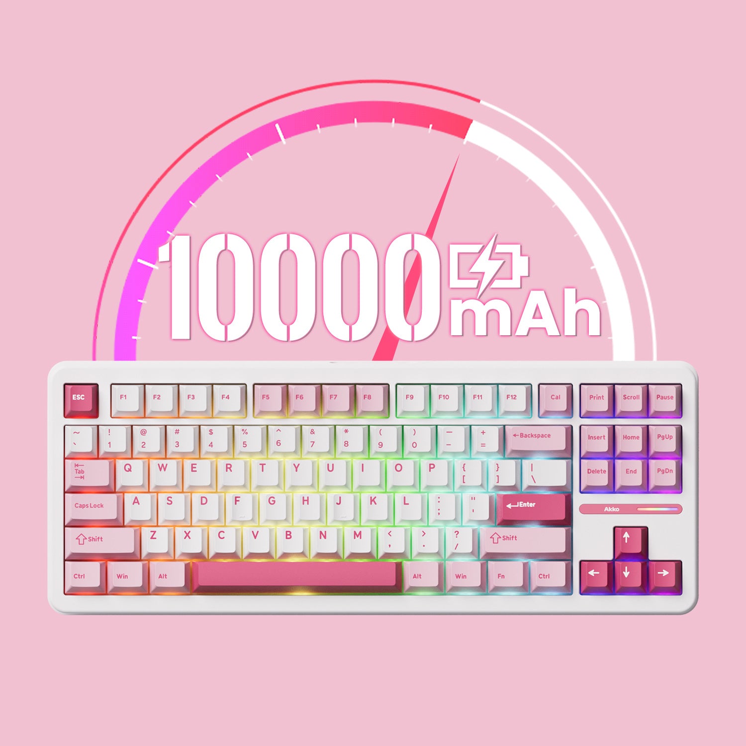 Akko TAC87 Prunus Lannesiana Mechanical Keyboard 10000mAh Battery