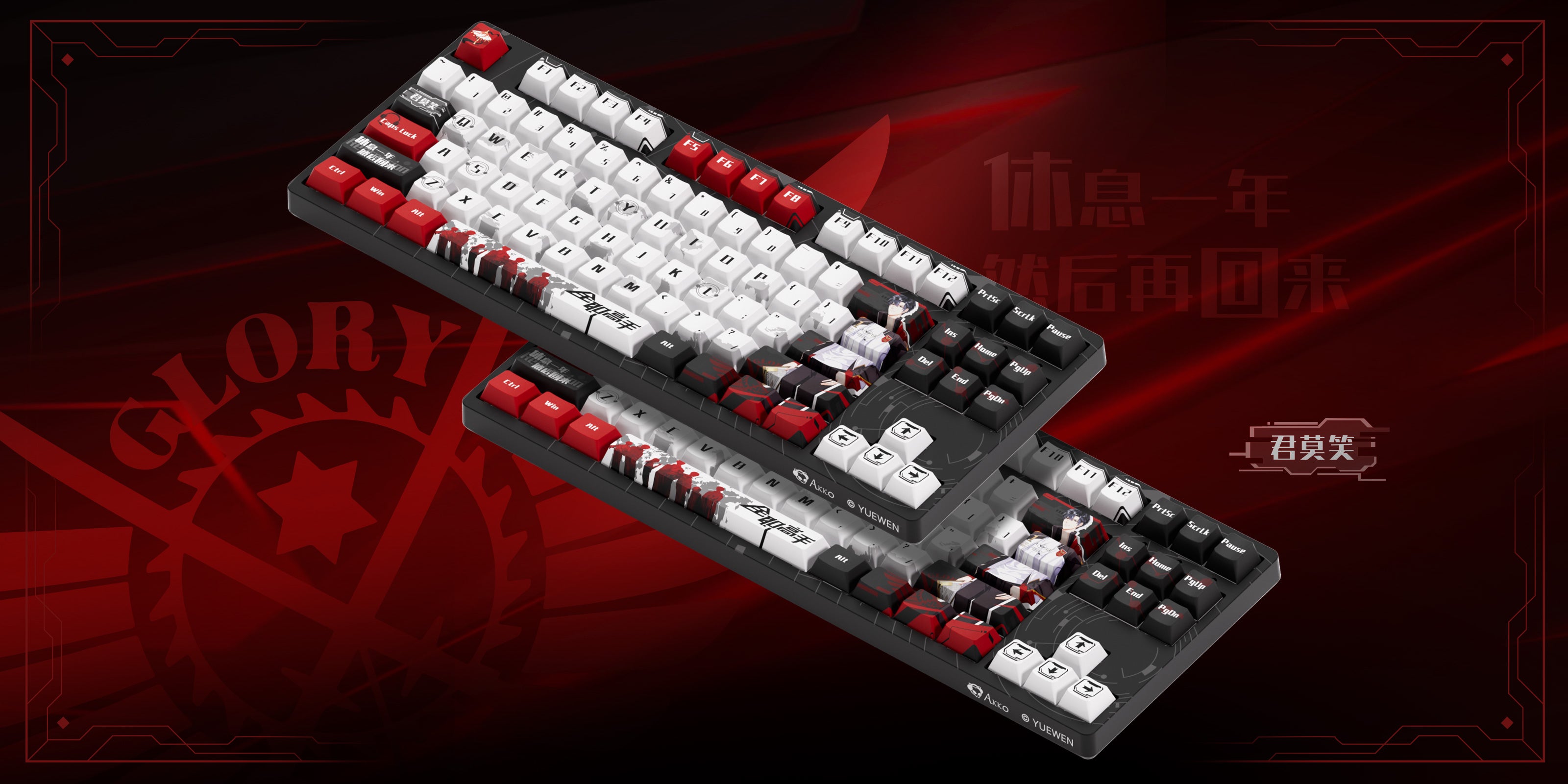 Two Akko The King’s Avatar 3087 V1 Wired Keyboards- Ye Xiu