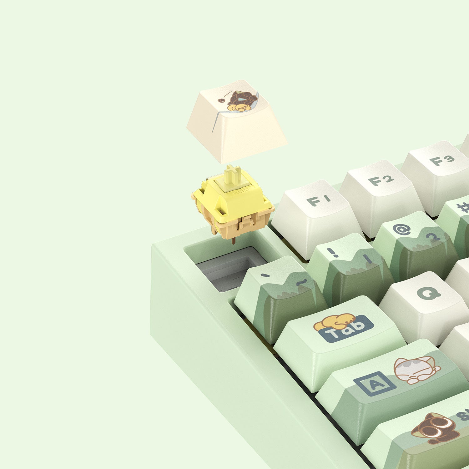 Akko The Legend of Hei 5087 V5 Keyboard Hot Swappable Close-up