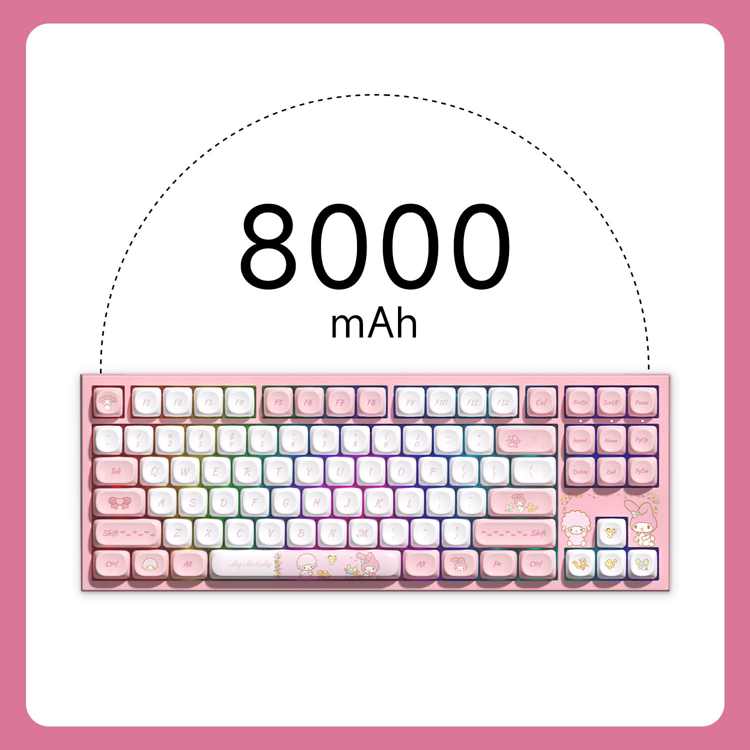 Akko My Melody 5087 V5 Keyboard 8000mAh Battery