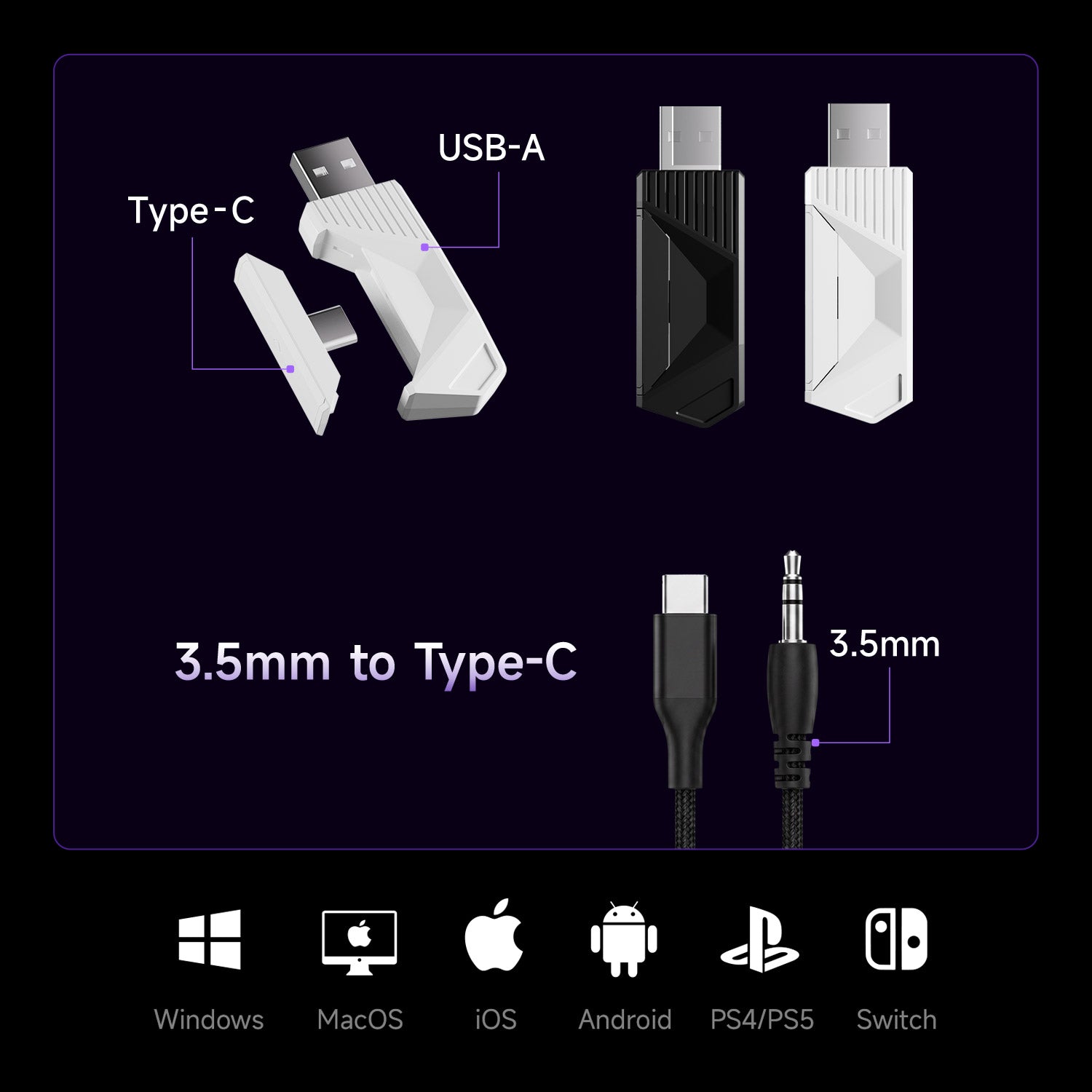 Akko Verge S9 Master Gaming Headset Multi Connection and Widely Compatiblity