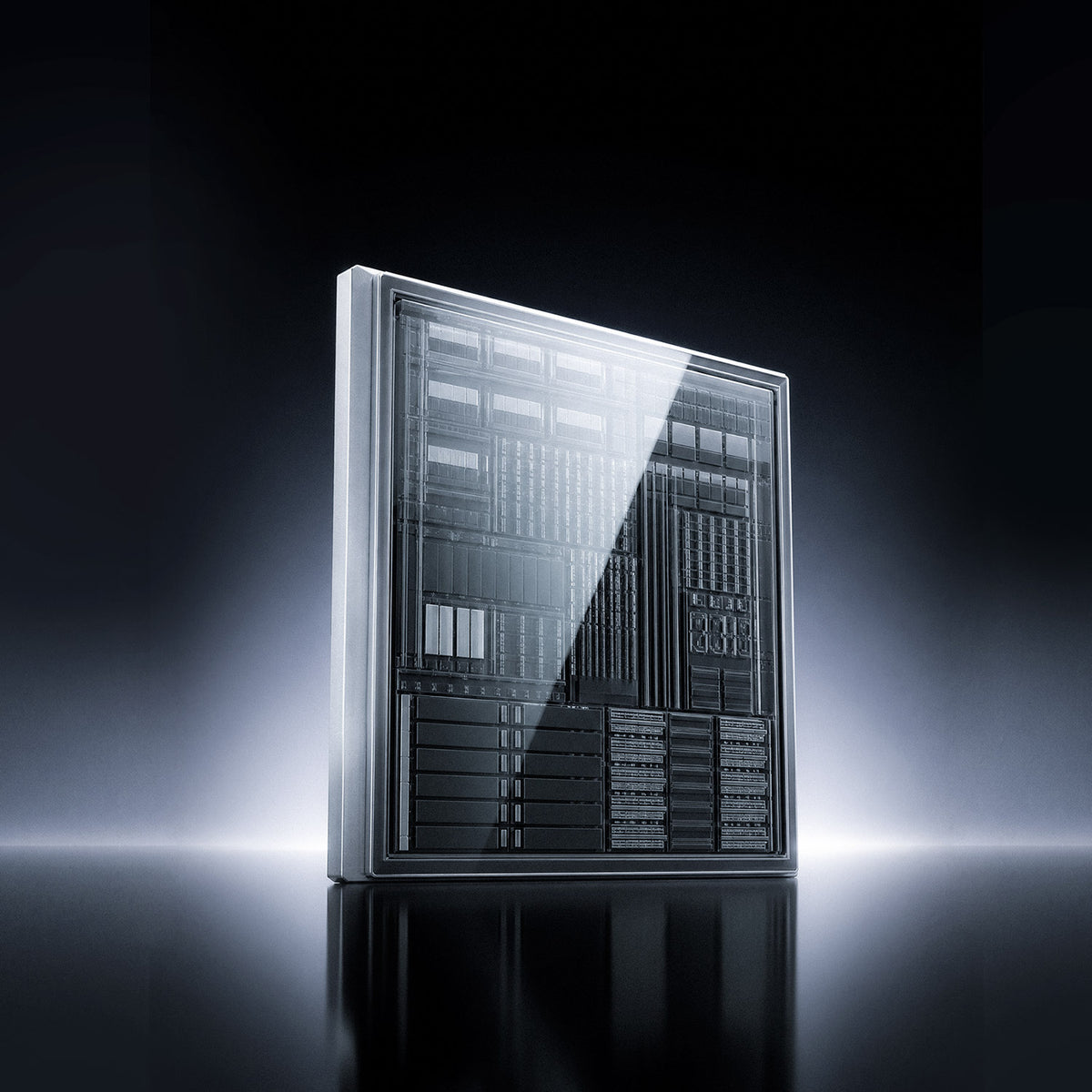 Akko Verge S9 Master 32bit DSP HIFI Sensor product render on dark glossy reflective background
