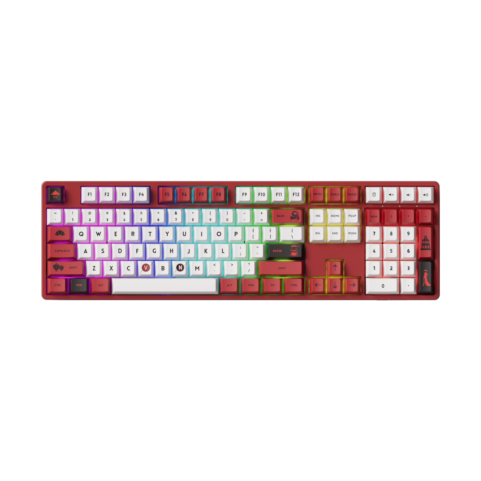 World Tour Vietnam 5108B Plus Keyboard with RGB on