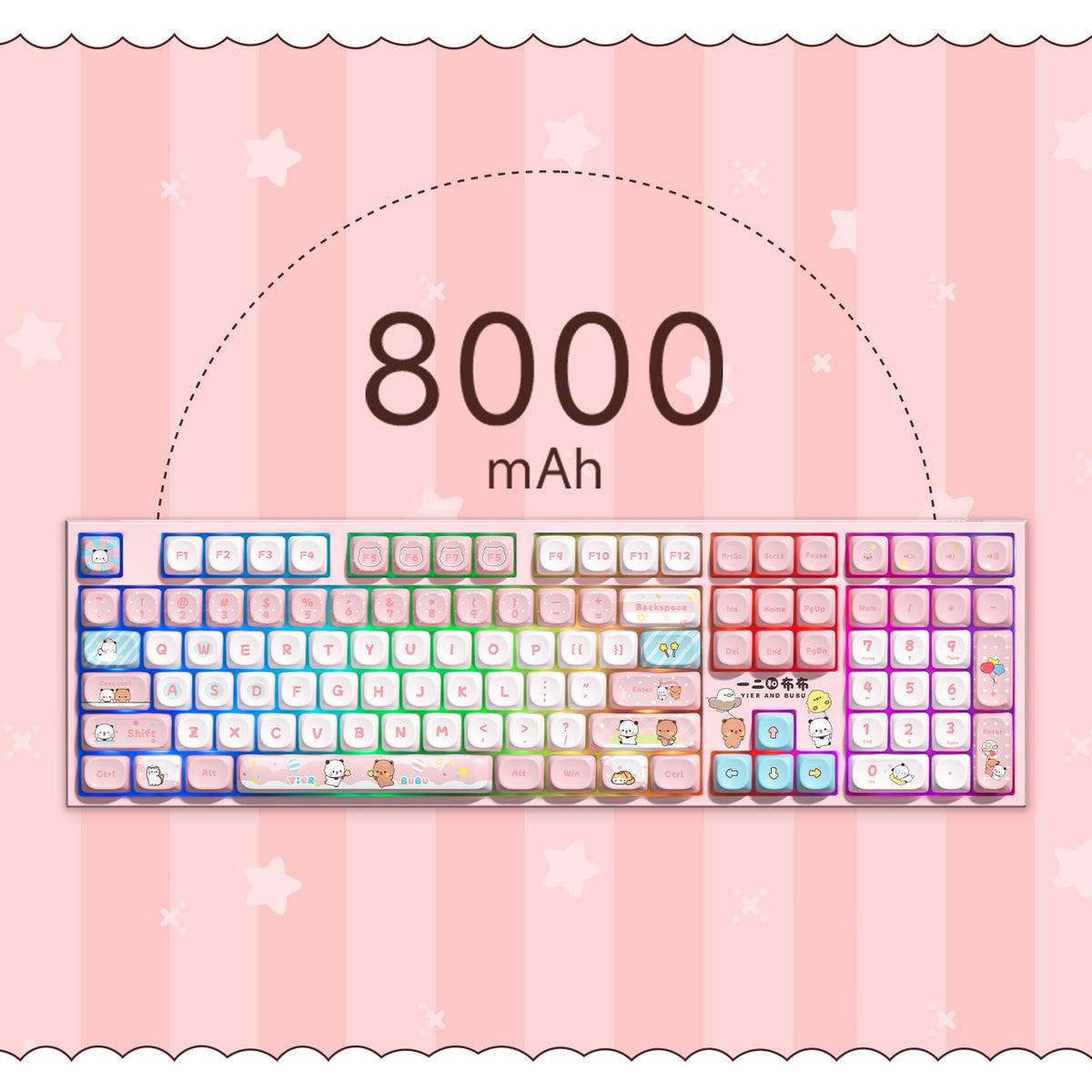 Akko Dudu and Bubu 5108 V5 Mechanical Keyboard 8000mAh Battery