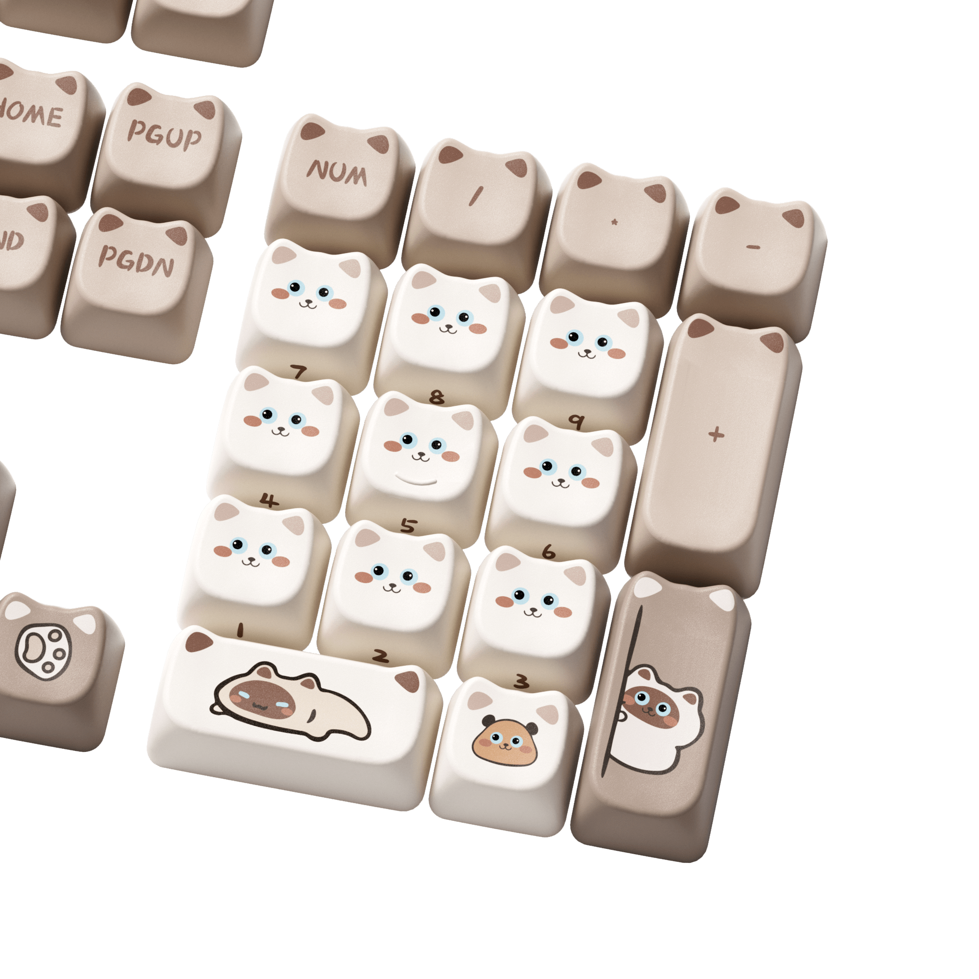 Siamese Cat Keycap Set (142-key)