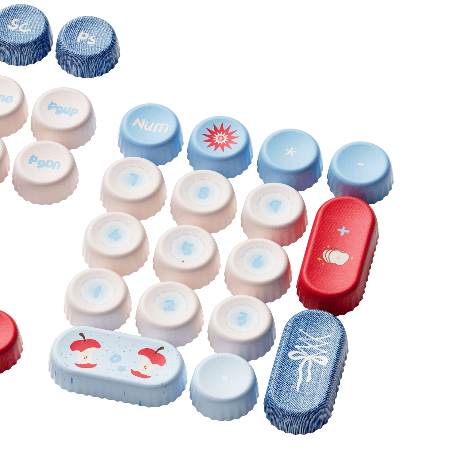 Apple Wave BottleCap Keycaps Set (131-key)
