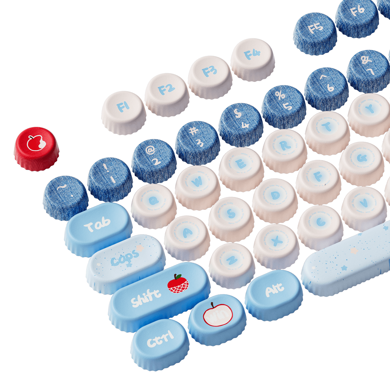 Apple Wave BottleCap Keycaps Set (131-key)