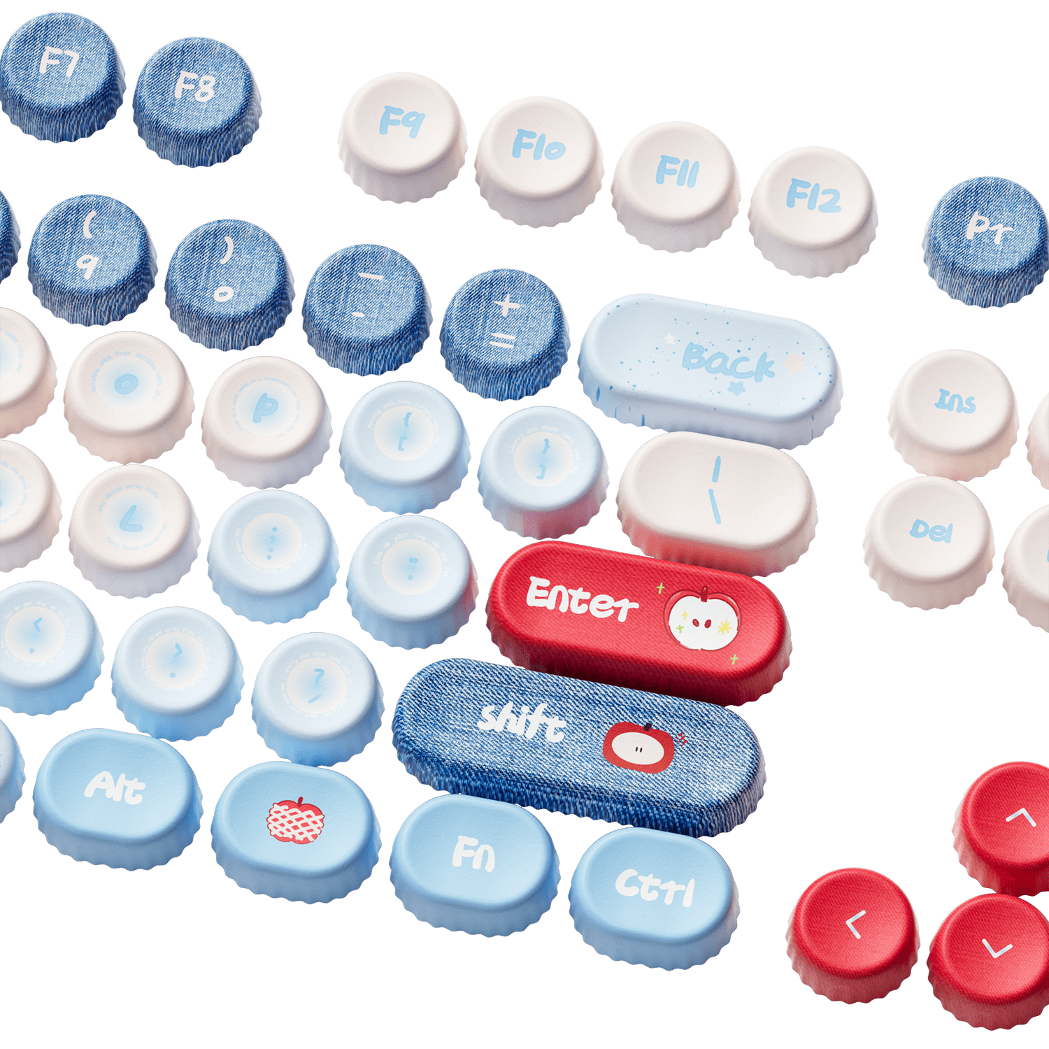 Apple Wave BottleCap Keycaps Set (131-key)