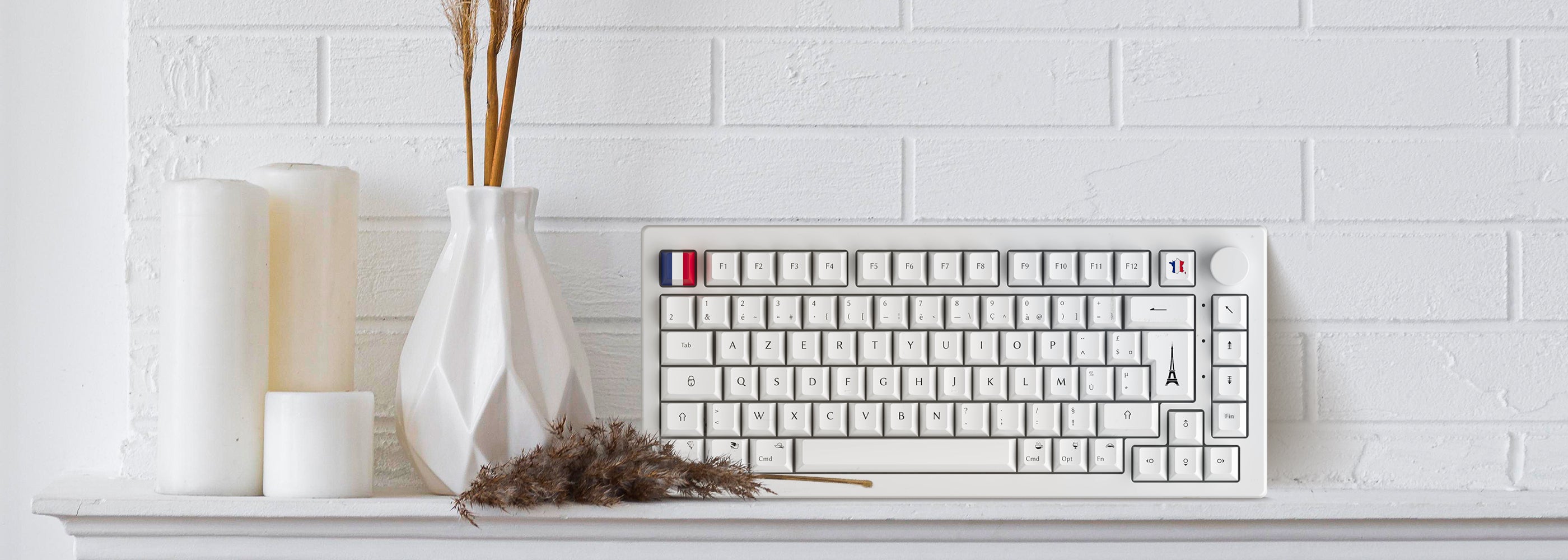 Akko Black on White 5075B Plus ISO FR Keyboard | AKKO EU